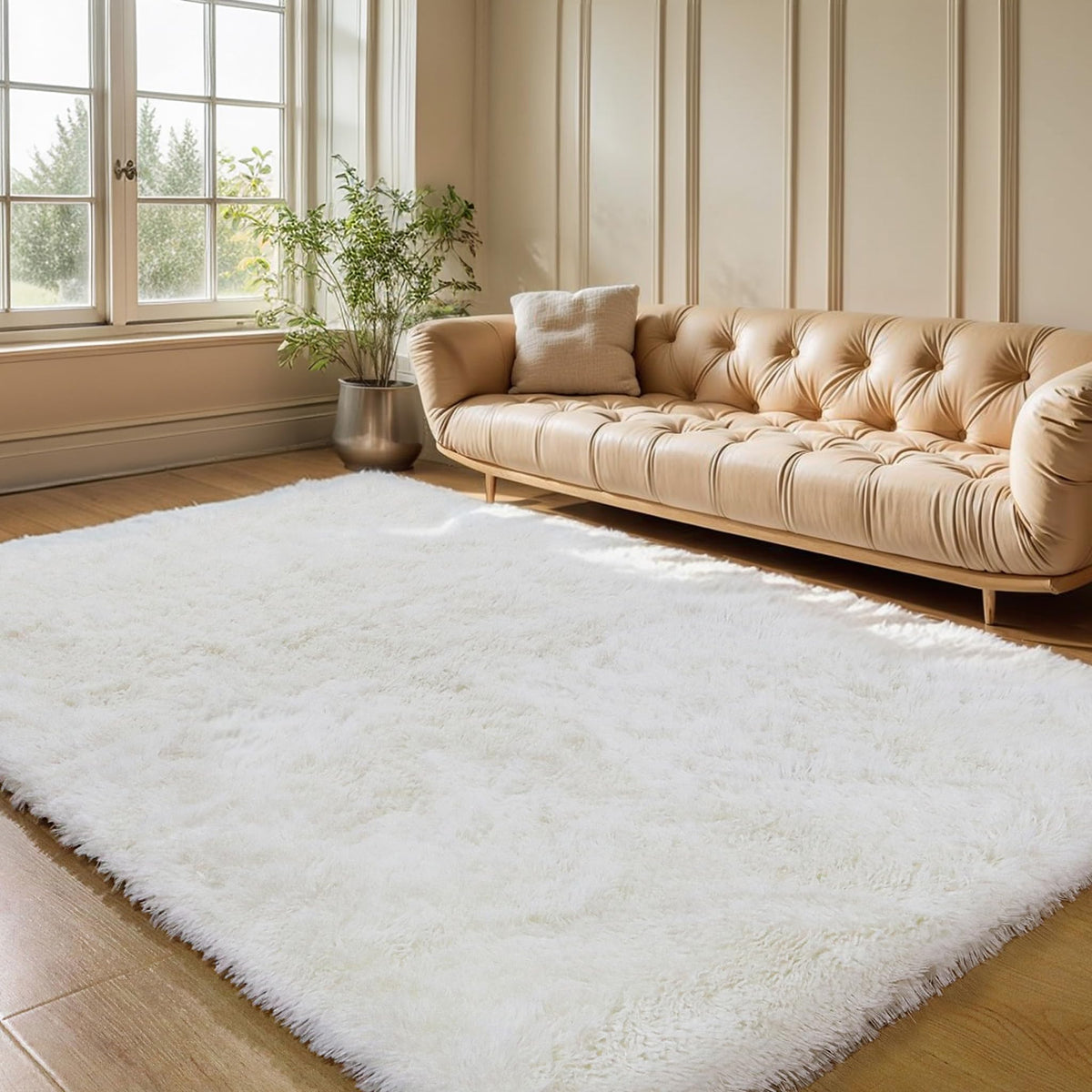 Pink Fluffy 4x6 Area Rugs for Bedroom Girls, Plush Washable Carpet | Area Rug for Kids Room, Nursery, Dorm Room, Non Slip Shaggy Floor Carpet