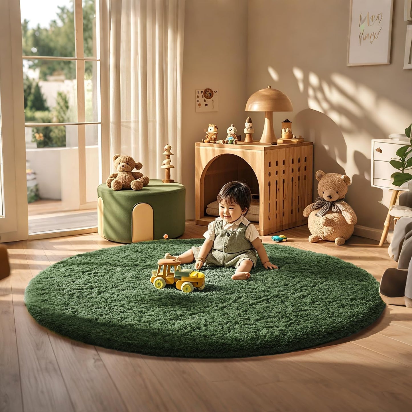 Ophanie Area Rugs for Living Room Bedroom, Washable Non-Slip Fluffy Soft Grey Shag Carpet, Indoor Floor Gray 4x6 Fuzzy Shaggy Living Room Plush Rug for Kids Home Dorm Decor Aesthetic