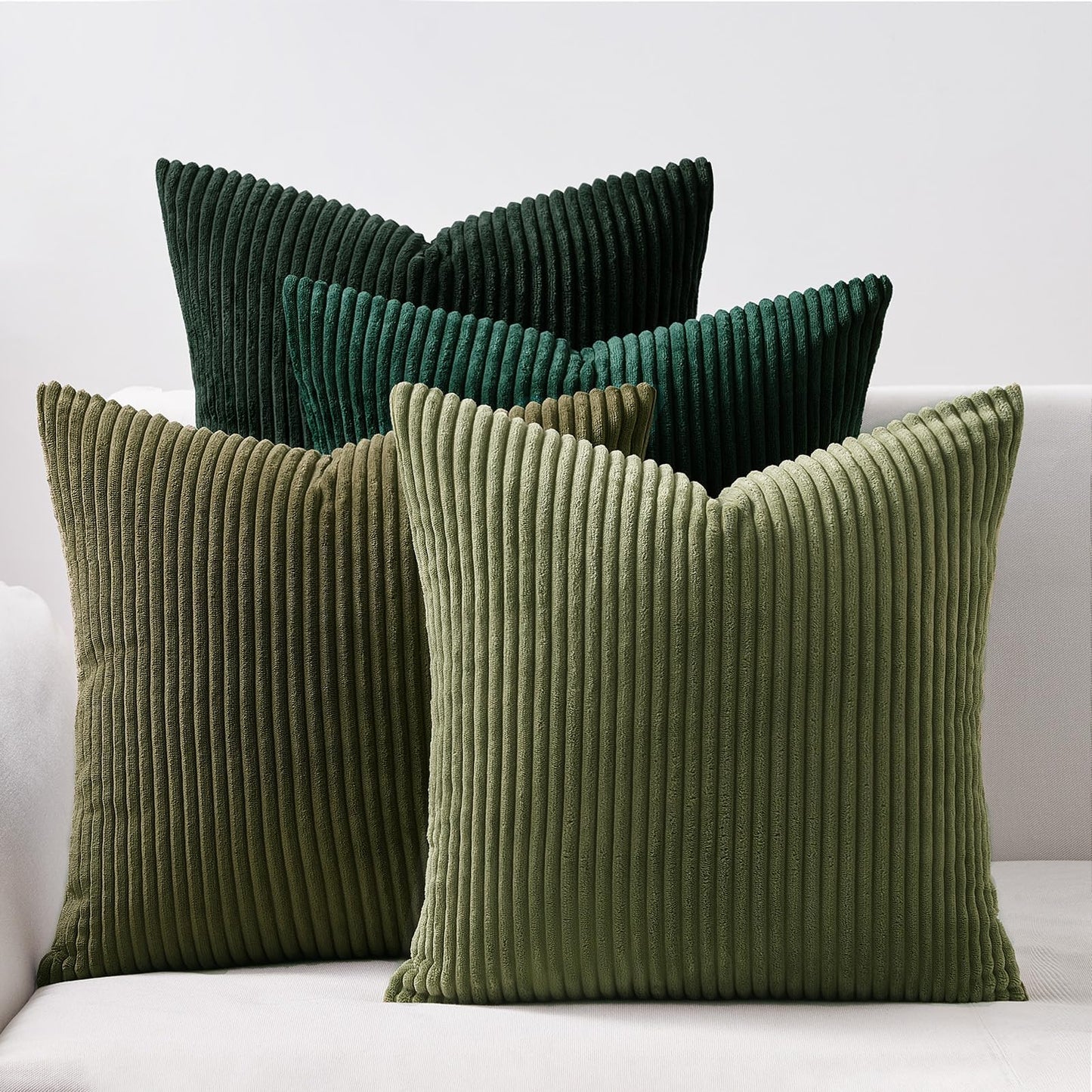 Topfinel Decorative Throw Pillow Covers Cushion Cases, Set of 4 Soft Velvet Modern Double-Sided Designs, Mix and Match for Boho Farmhouse Fall Home Decor (18x18 inch, Orange/Teal)