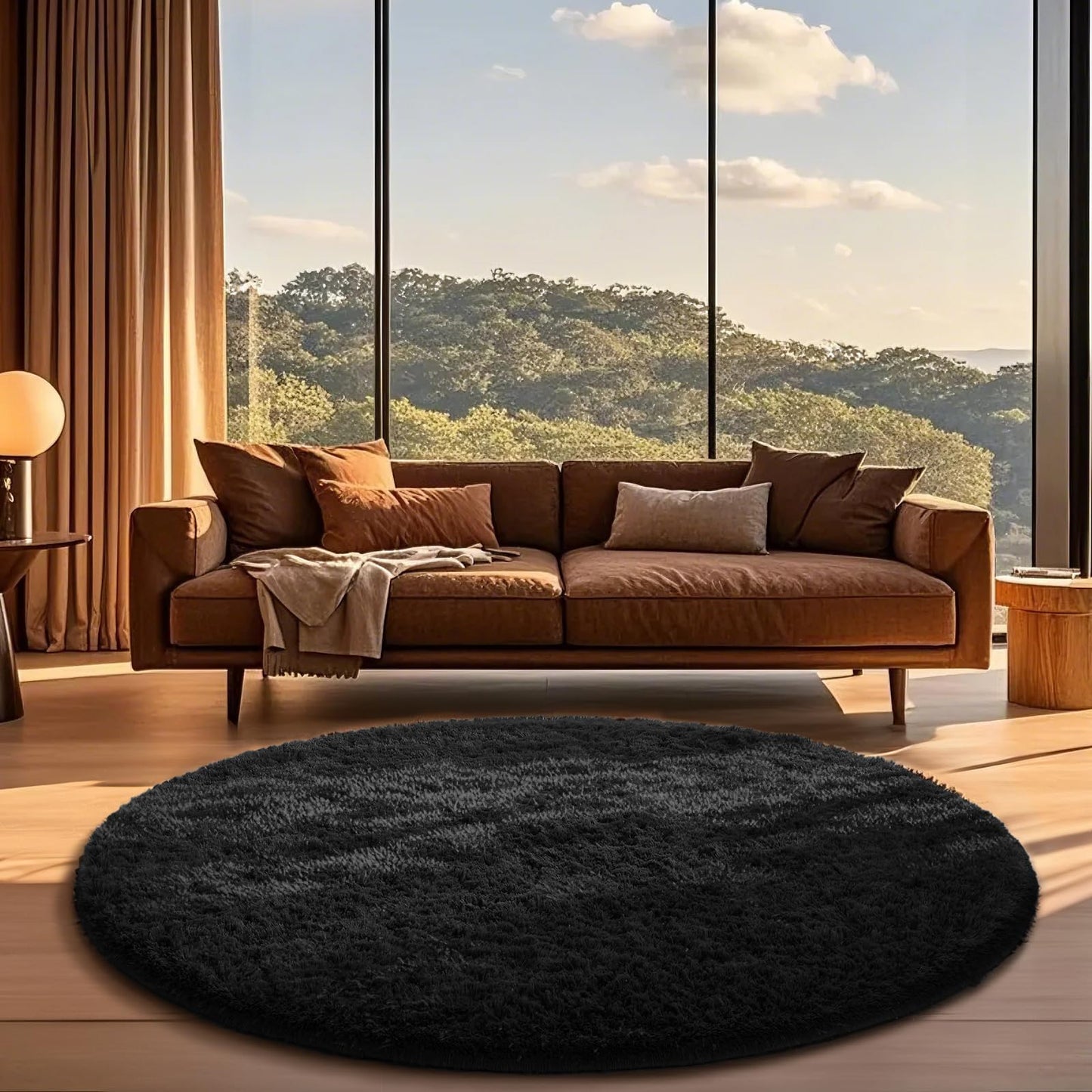 Ophanie Area Rugs for Living Room Bedroom, Washable Non-Slip Fluffy Soft Grey Shag Carpet, Indoor Floor Gray 4x6 Fuzzy Shaggy Living Room Plush Rug for Kids Home Dorm Decor Aesthetic