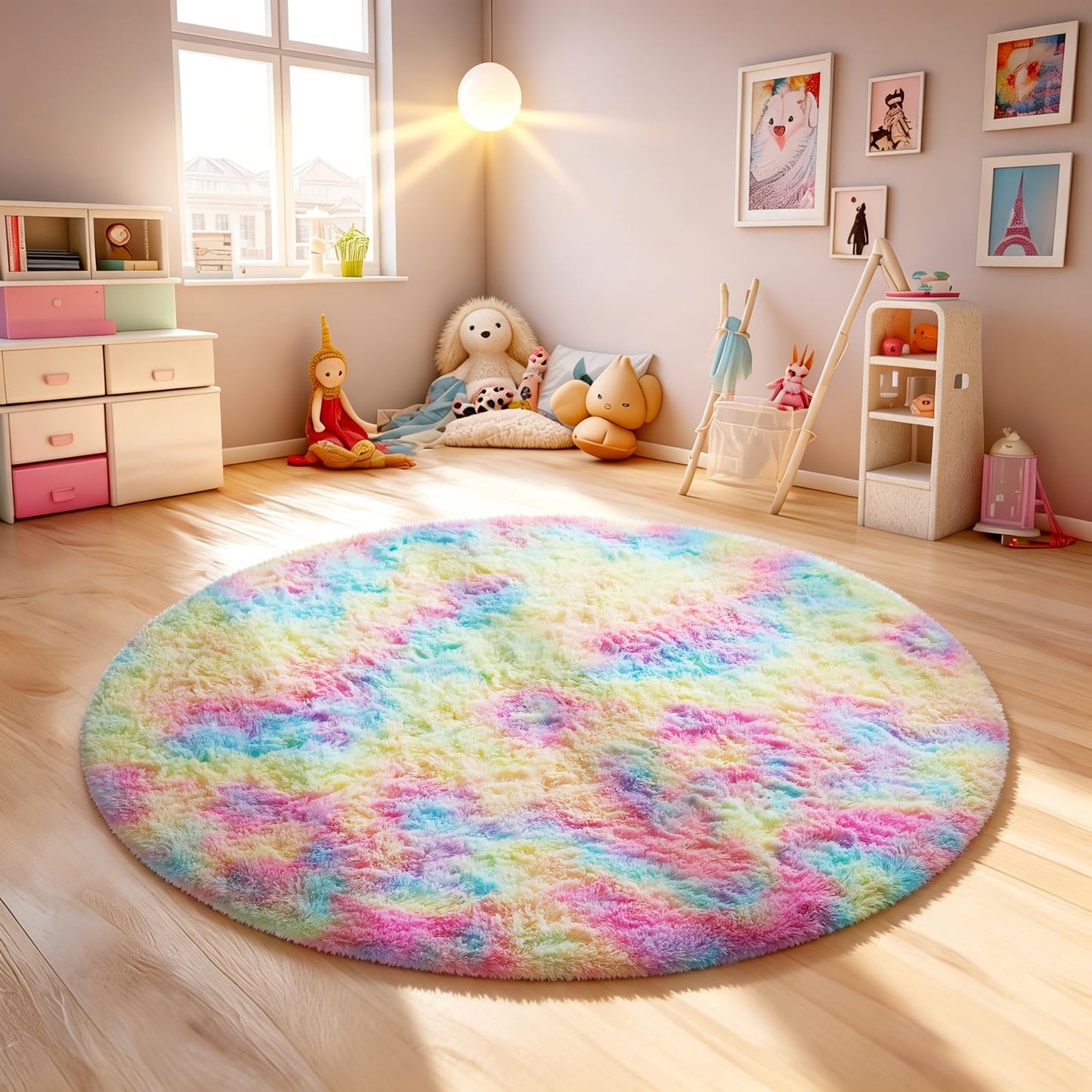 Ophanie Area Rugs for Living Room Bedroom, Washable Non-Slip Fluffy Soft Grey Shag Carpet, Indoor Floor Gray 4x6 Fuzzy Shaggy Living Room Plush Rug for Kids Home Dorm Decor Aesthetic