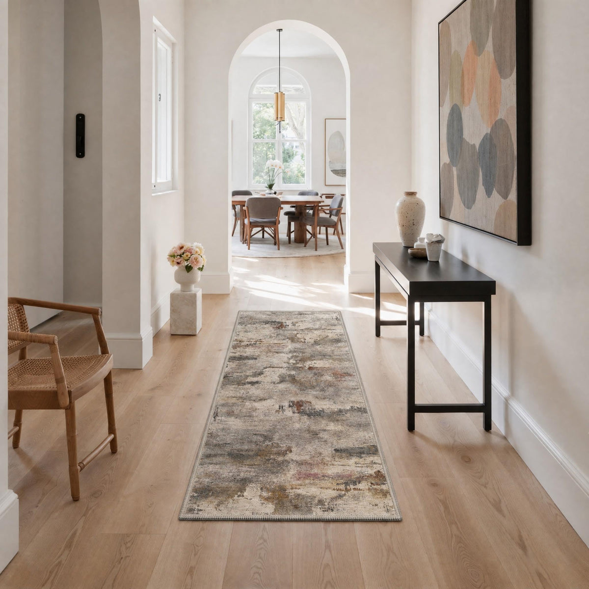 BEIMO 5x7 Green Abstract Area Rug, Washable Non-Slip for Bedroom | Soft Low-Pile Carpet, Lightweight and Easy to Vacuum, Sage Living Rooms, Dining Rooms, Bedrooms, and Home Offices