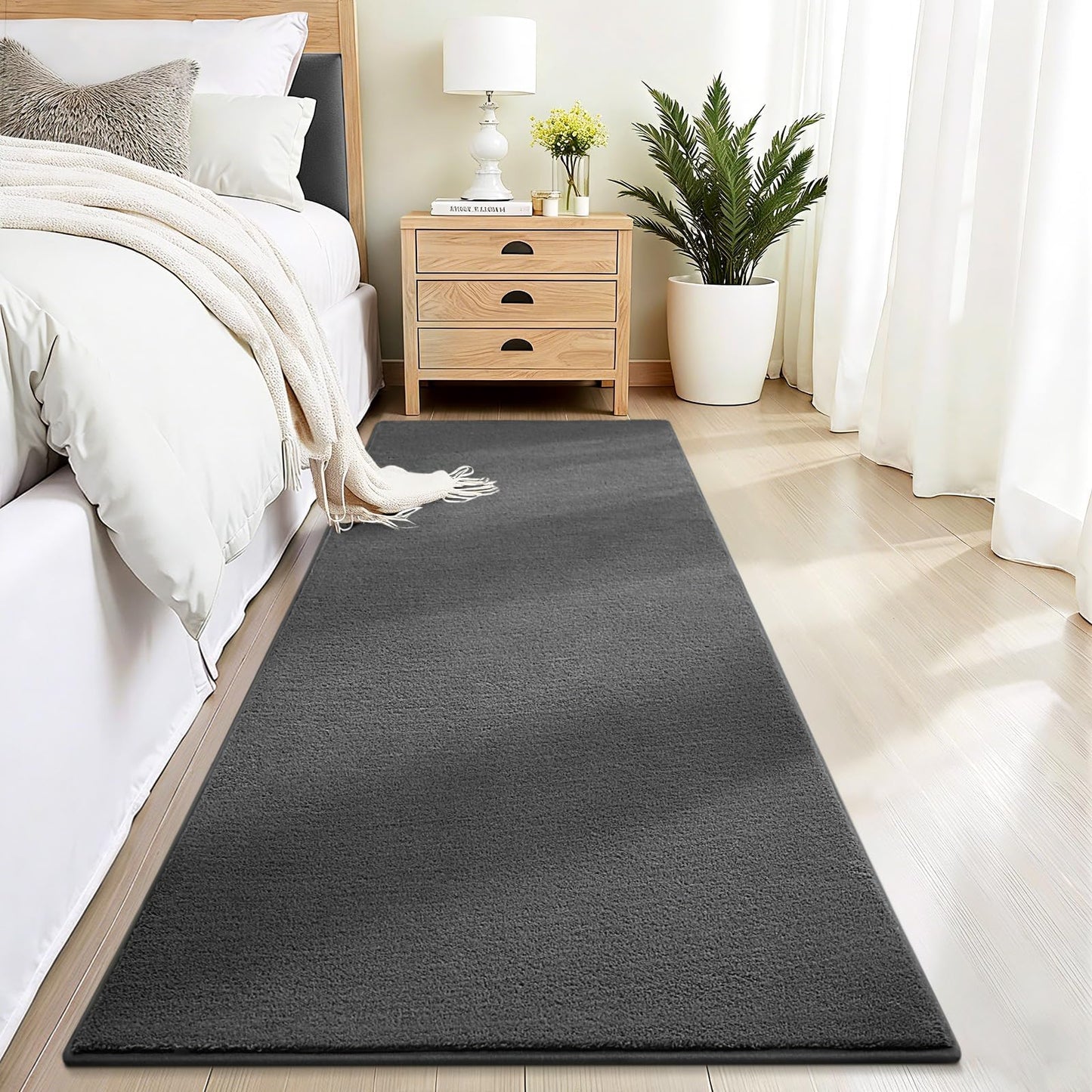 Vasofe Black Area Rugs for Living Room Bedroom, 4x6 Modern Memory Foam Rug | Thickened Throw Carpet, Super Soft Kids Boys Girls Rug, Non Slip Washable Carpets for Dorm Nursery Classroom Office Decor