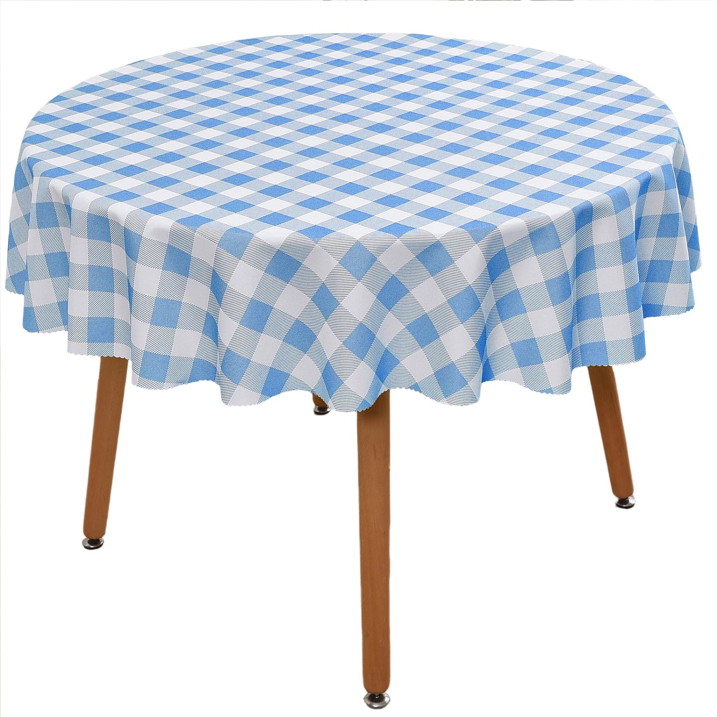 Waterproof Checkered Tablecloth Fabric - Rectangle 58x84 Inch Classic Gingham Buffalo Plaid Table Cloth for Indoor/Outdoor Use - Washable Table Cover for Kitchen, BBQs, and Parties