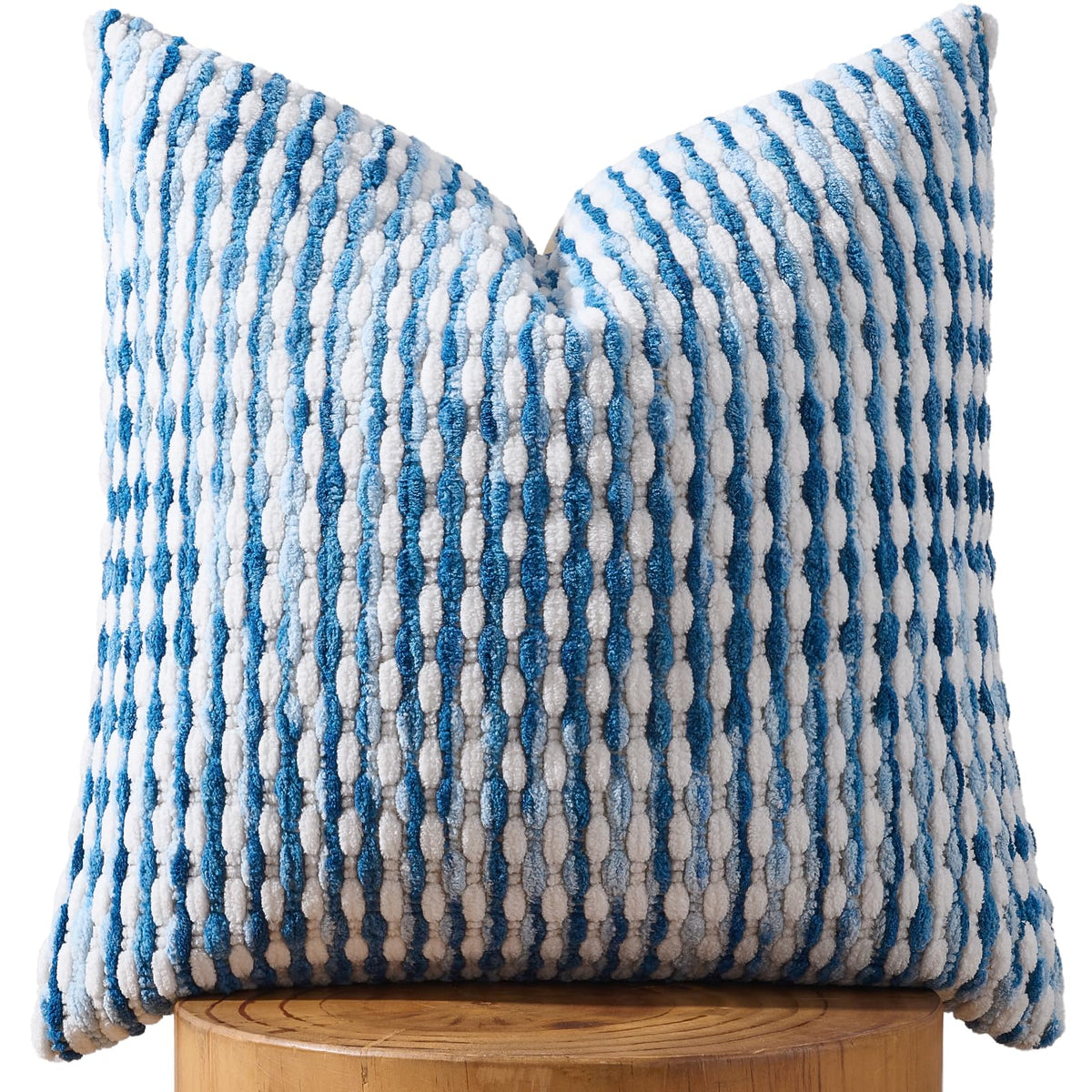 Set of 2 Boho Chenille Pillow Cover Decorative Tufted Pillowcase for Couch Bed Sofa Bedroom Living Room Modern 18 x 18-Inch Brown