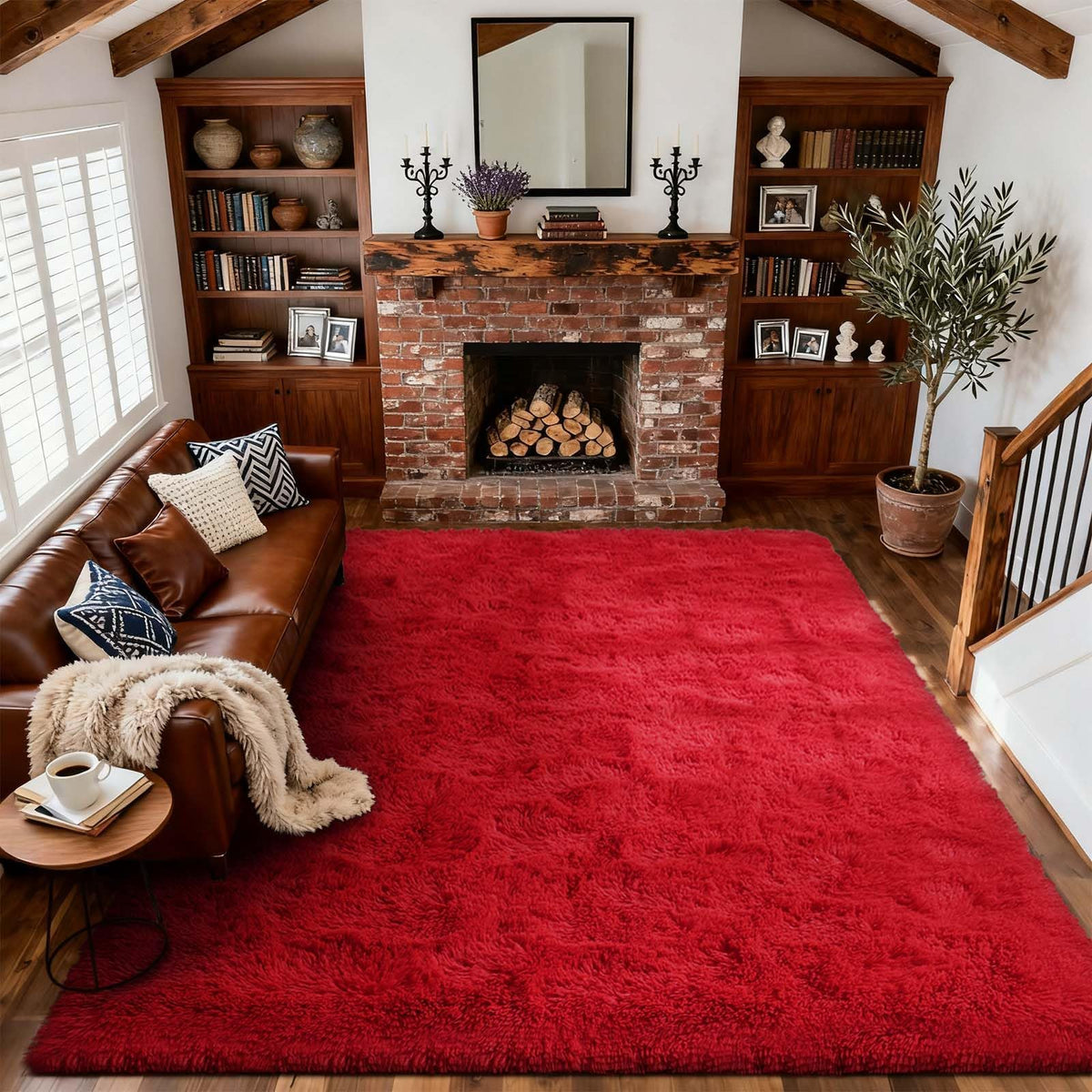 6x9 Ft Large Shag Rugs for Living Room Decor, Tie-Dyed Ultra Soft Fluffy Furry Area Rugs for Bedroom Indoor Floor, Aesthetic Carpet for Kids Home (Dark Grey)