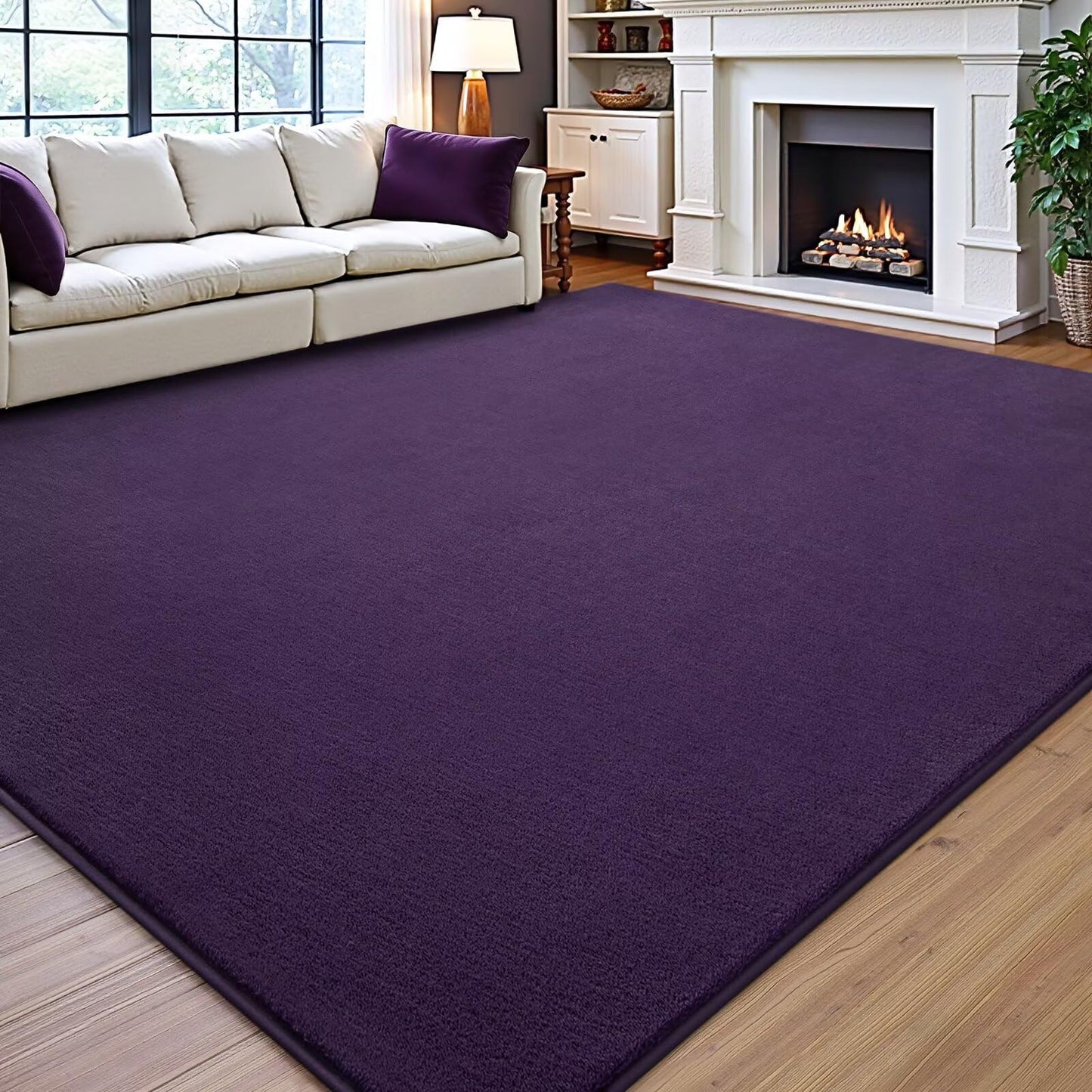 Vasofe Black Area Rugs for Living Room Bedroom, 4x6 Modern Memory Foam Rug | Thickened Throw Carpet, Super Soft Kids Boys Girls Rug, Non Slip Washable Carpets for Dorm Nursery Classroom Office Decor