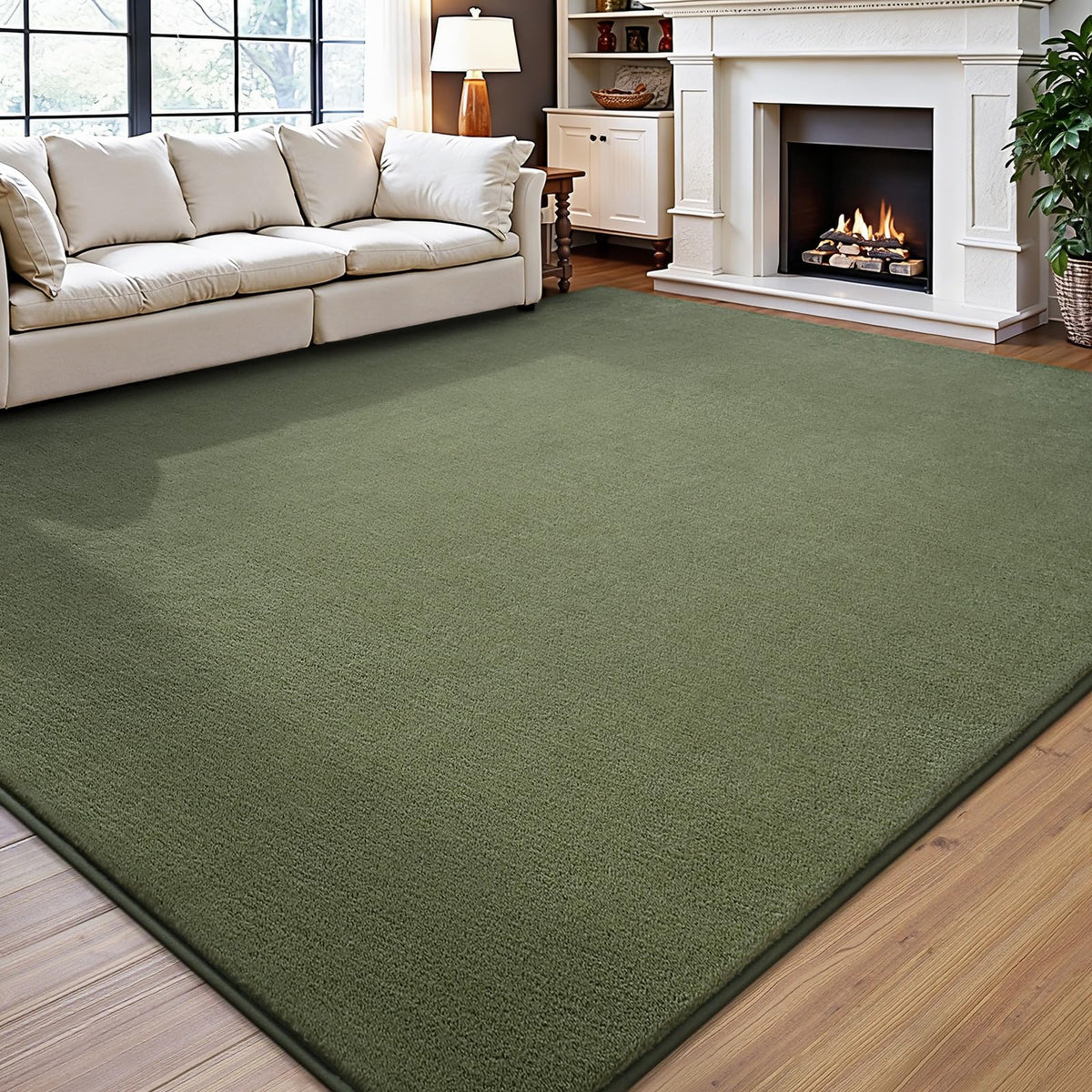 Vasofe Black Area Rugs for Living Room Bedroom, 4x6 Modern Memory Foam Rug | Thickened Throw Carpet, Super Soft Kids Boys Girls Rug, Non Slip Washable Carpets for Dorm Nursery Classroom Office Decor
