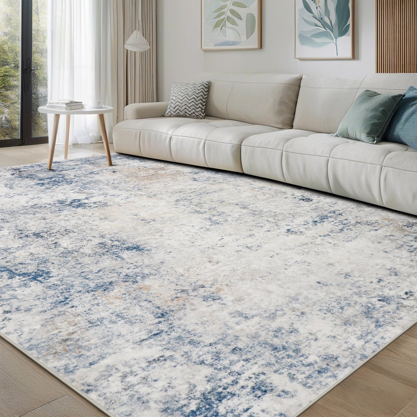 Washable Rugs 8x10 Area Rugs for Living Room,Bedroom,Dining Room Carpet | Ultra Soft Faux Wool,Kids & Pet Friendly,Machine Washable,Non-Slip & Non-Shedding,Large Vintage Low Pile Rug for Home Office