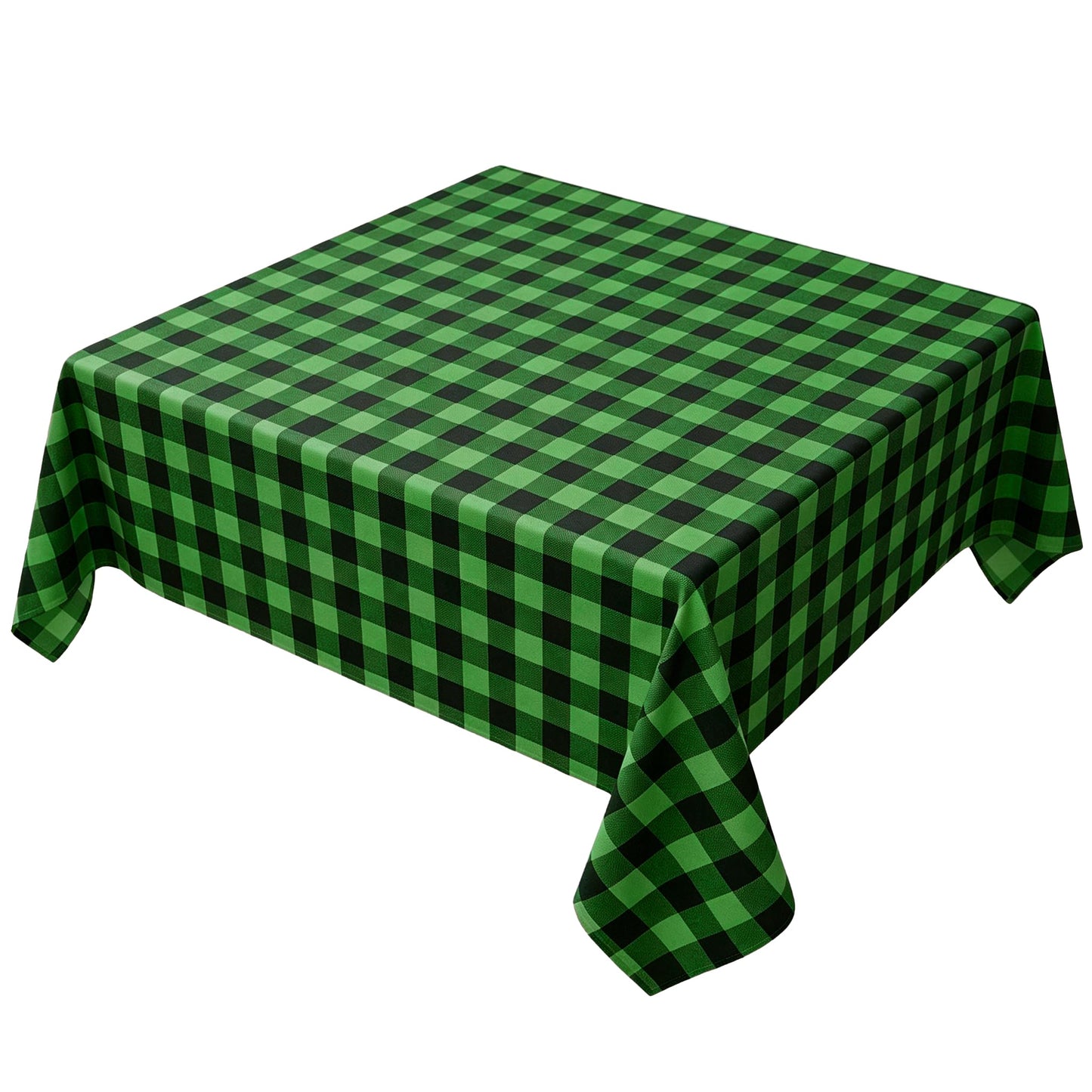 Waterproof Checkered Tablecloth Fabric - Rectangle 58x84 Inch Classic Gingham Buffalo Plaid Table Cloth for Indoor/Outdoor Use - Washable Table Cover for Kitchen, BBQs, and Parties
