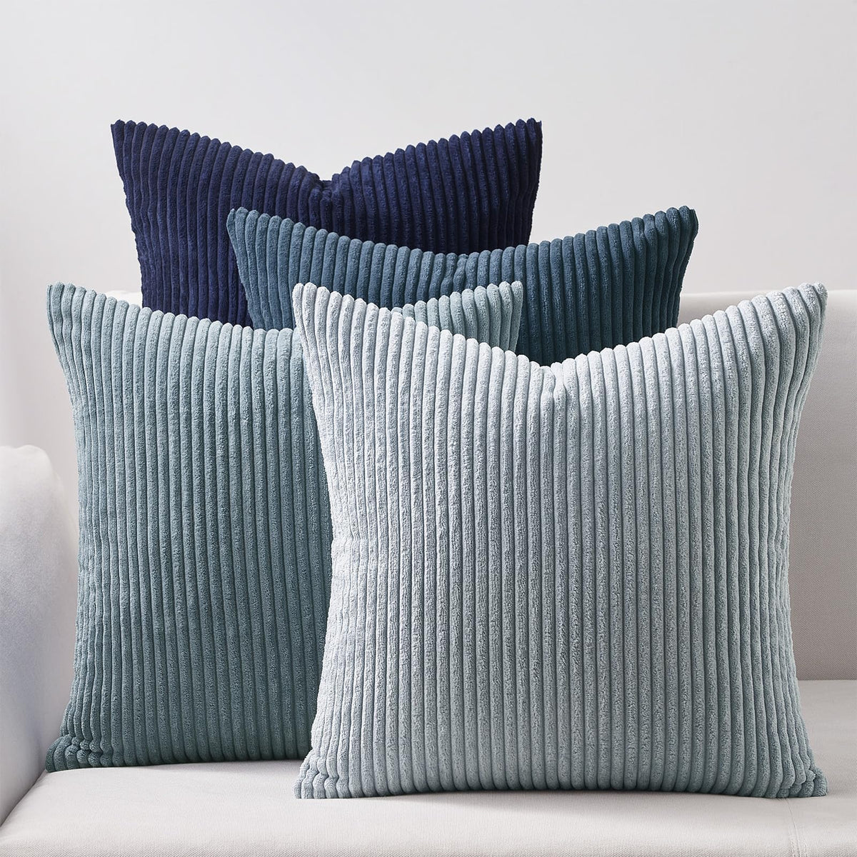 Topfinel Decorative Throw Pillow Covers Cushion Cases, Set of 4 Soft Velvet Modern Double-Sided Designs, Mix and Match for Boho Farmhouse Fall Home Decor (18x18 inch, Orange/Teal)