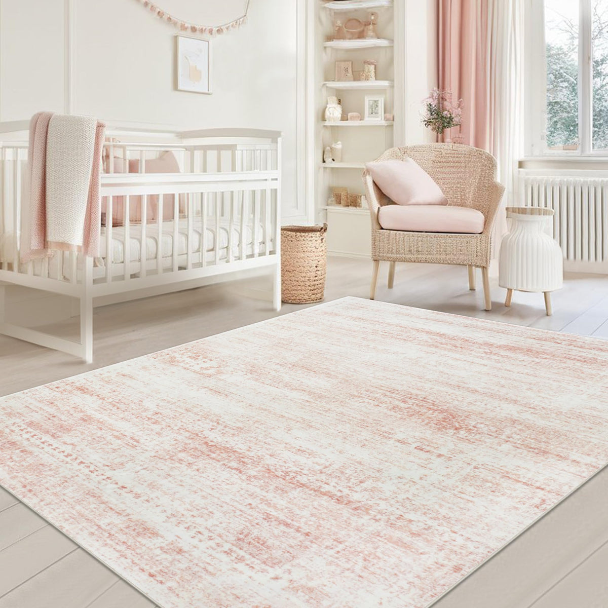 Washable Rugs 8x10 Area Rugs for Living Room,Bedroom,Dining Room Carpet | Ultra Soft Faux Wool,Kids & Pet Friendly,Machine Washable,Non-Slip & Non-Shedding,Large Vintage Low Pile Rug for Home Office