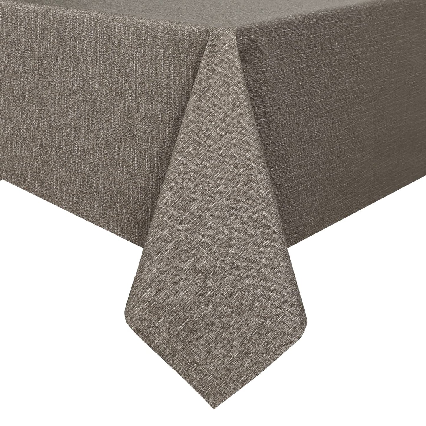 Romanstile 100% Waterproof PVC Tablecloth Rectangle, Outdoor Oil Spill Proof Stain Resistant Vinyl Table Cloth, Wipe Clean Plastic Table Covers for Kitchen/Dining/Parties - 54 x 78 Inch, Light Grey
