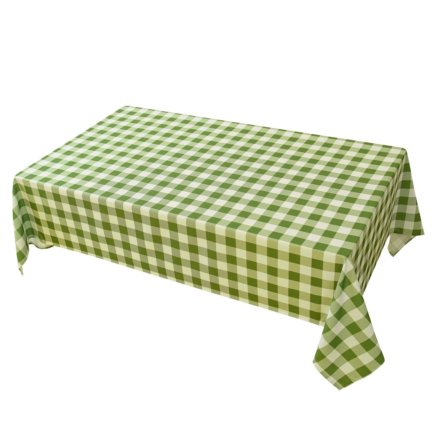 Waterproof Checkered Tablecloth Fabric - Rectangle 58x84 Inch Classic Gingham Buffalo Plaid Table Cloth for Indoor/Outdoor Use - Washable Table Cover for Kitchen, BBQs, and Parties