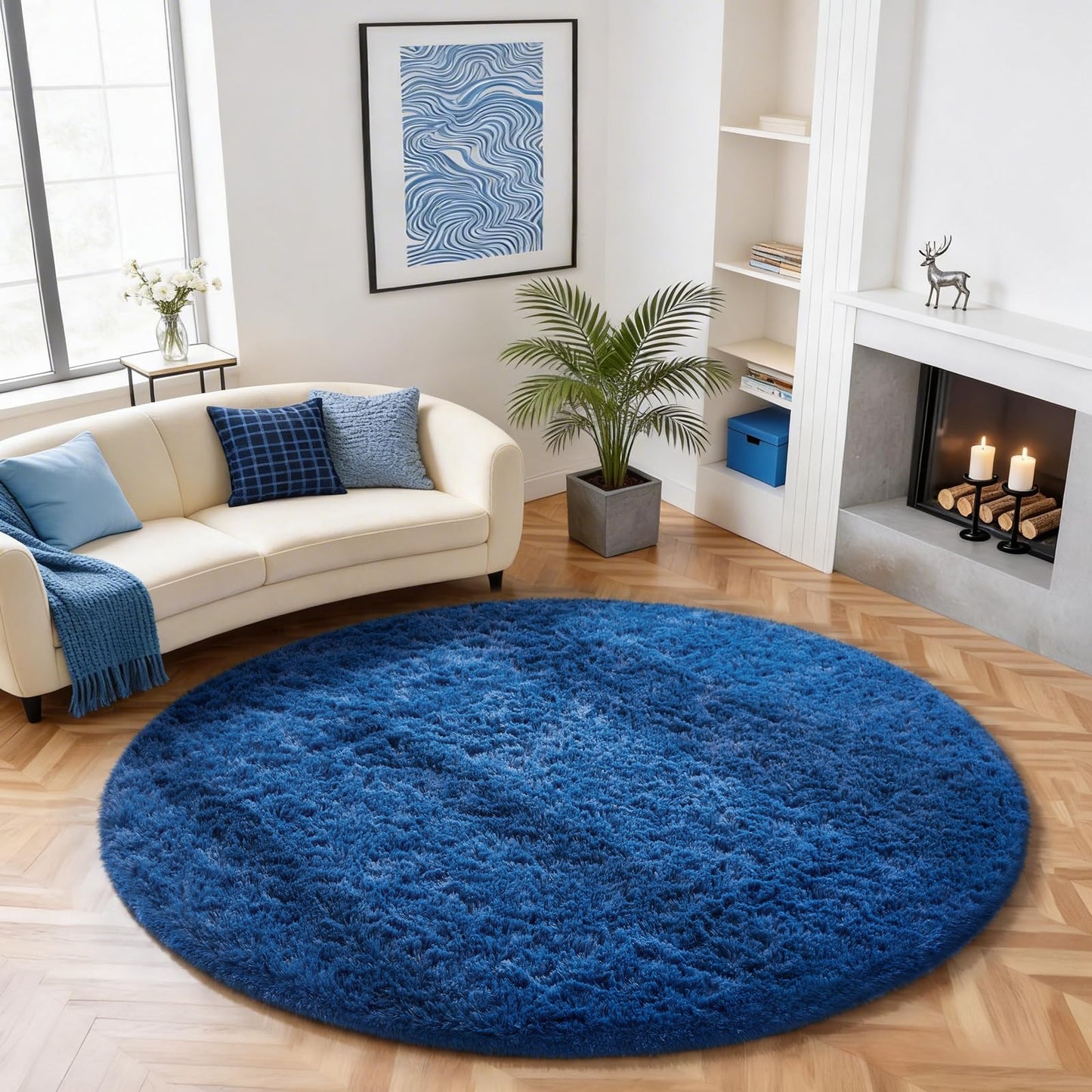 Ophanie Area Rugs for Living Room Bedroom, Washable Non-Slip Fluffy Soft Grey Shag Carpet, Indoor Floor Gray 4x6 Fuzzy Shaggy Living Room Plush Rug for Kids Home Dorm Decor Aesthetic