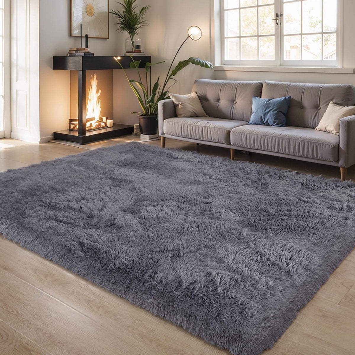 Pink Fluffy 4x6 Area Rugs for Bedroom Girls, Plush Washable Carpet | Area Rug for Kids Room, Nursery, Dorm Room, Non Slip Shaggy Floor Carpet