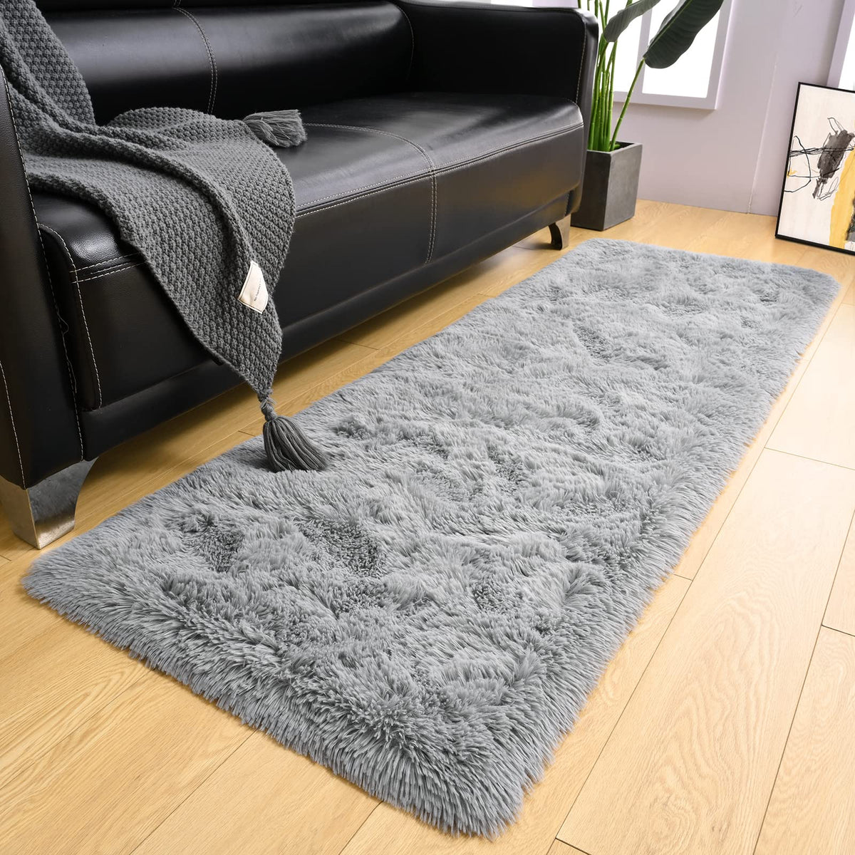 LOCHAS Area Rugs Fluffy Living Room Carpets for Kids Bedroom 6x9, Cream | Ultra Soft Indoor Modern Shaggy Rug for Dorm Nursery Boys Girls Home Decor