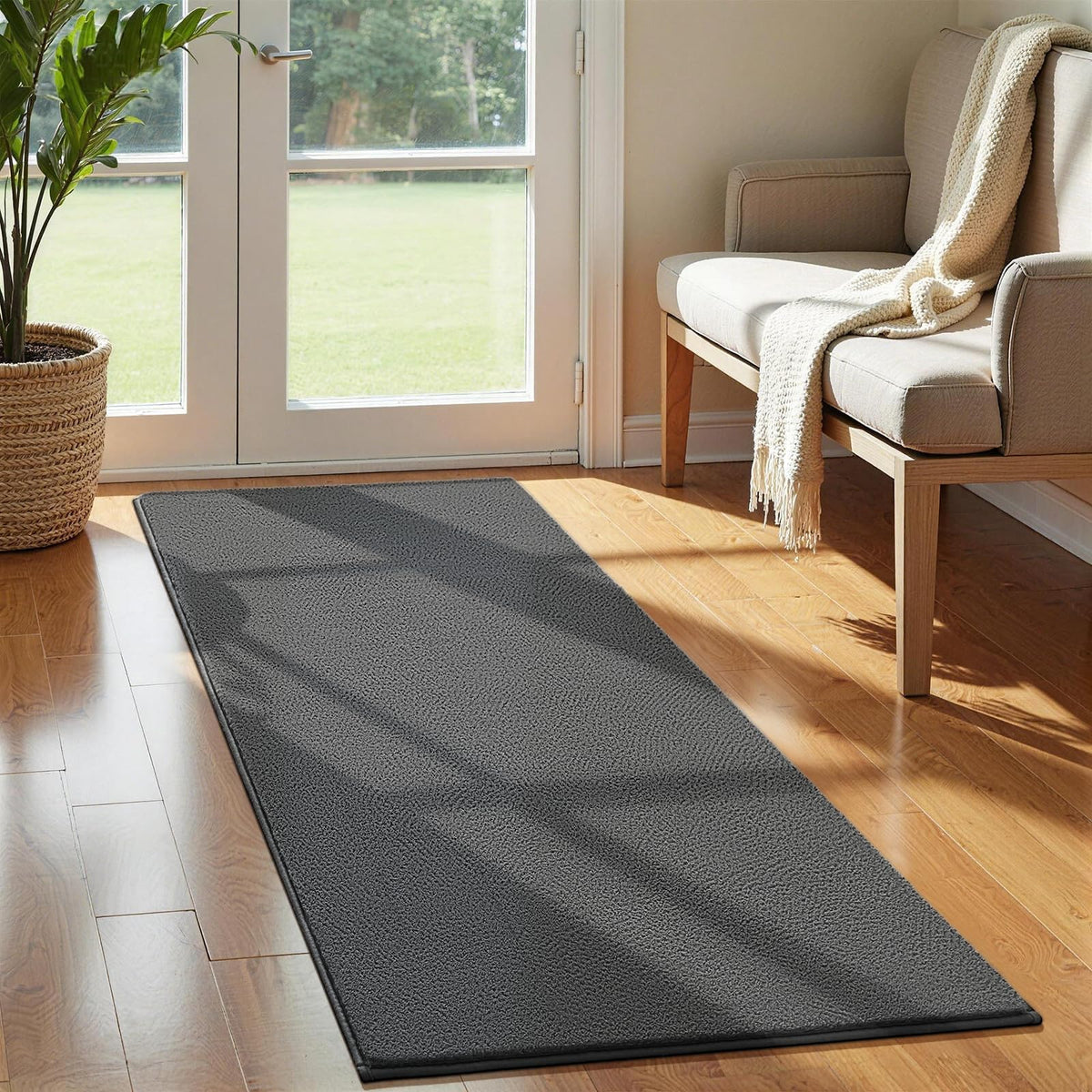 Vasofe Black Area Rugs for Living Room Bedroom, 4x6 Modern Memory Foam Rug | Thickened Throw Carpet, Super Soft Kids Boys Girls Rug, Non Slip Washable Carpets for Dorm Nursery Classroom Office Decor
