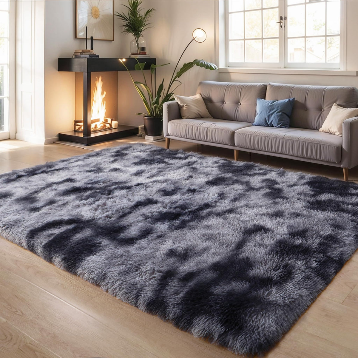 Pink Fluffy 4x6 Area Rugs for Bedroom Girls, Plush Washable Carpet | Area Rug for Kids Room, Nursery, Dorm Room, Non Slip Shaggy Floor Carpet