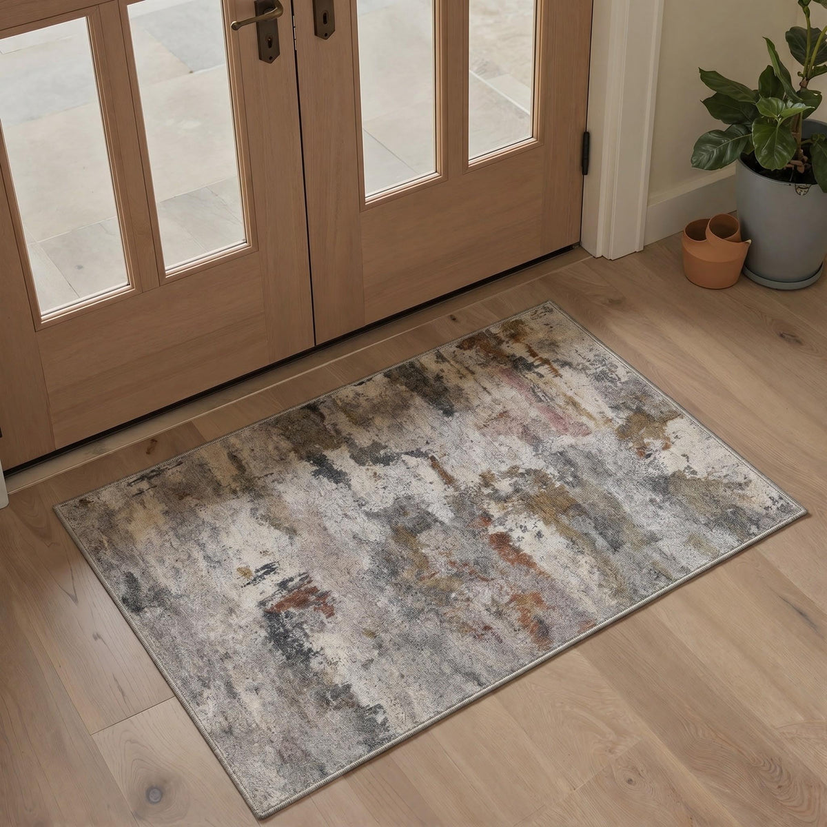 BEIMO 5x7 Green Abstract Area Rug, Washable Non-Slip for Bedroom | Soft Low-Pile Carpet, Lightweight and Easy to Vacuum, Sage Living Rooms, Dining Rooms, Bedrooms, and Home Offices
