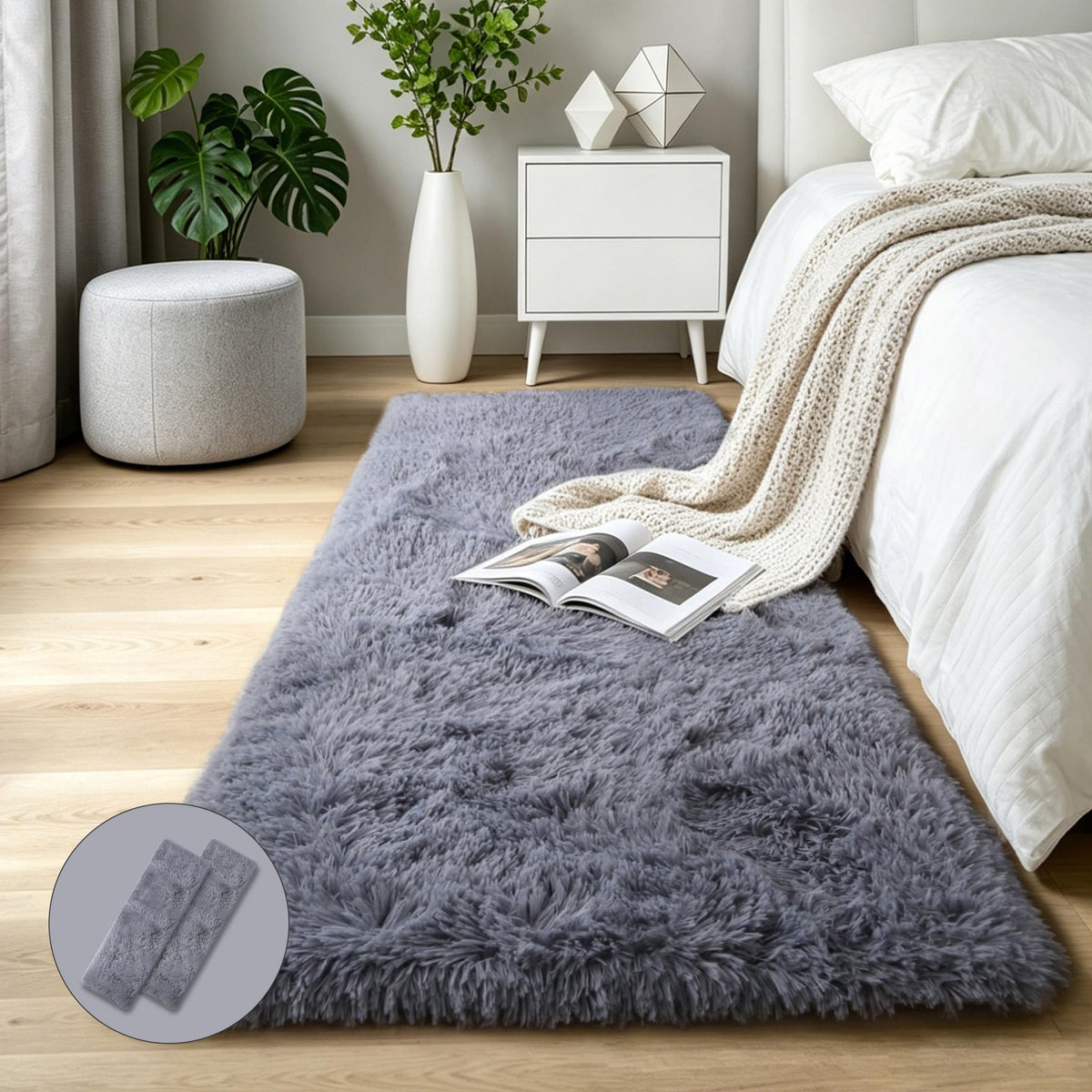 Pink Fluffy 4x6 Area Rugs for Bedroom Girls, Plush Washable Carpet | Area Rug for Kids Room, Nursery, Dorm Room, Non Slip Shaggy Floor Carpet