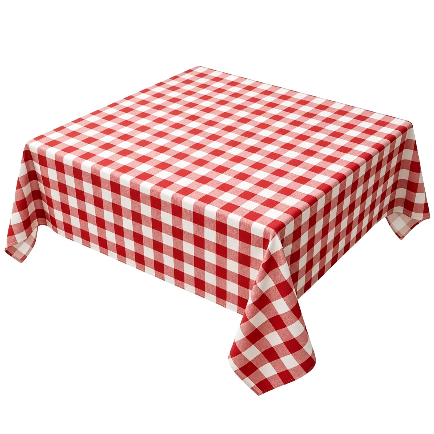 Waterproof Checkered Tablecloth Fabric - Rectangle 58x84 Inch Classic Gingham Buffalo Plaid Table Cloth for Indoor/Outdoor Use - Washable Table Cover for Kitchen, BBQs, and Parties