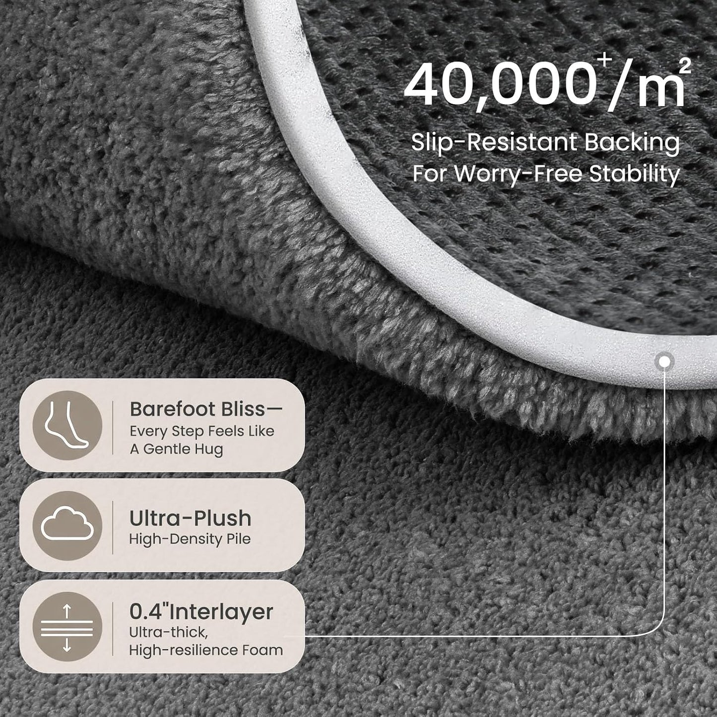 Sour Lemon Area Rugs 9x12 for Living Room Bedroom, Large Carpet Grey Rug | Washable, Non Slip, Big Soft Fluffy Plush Thick, Memory foam, Bedside Nersy Modern Area Rug for Playroom Kids Room