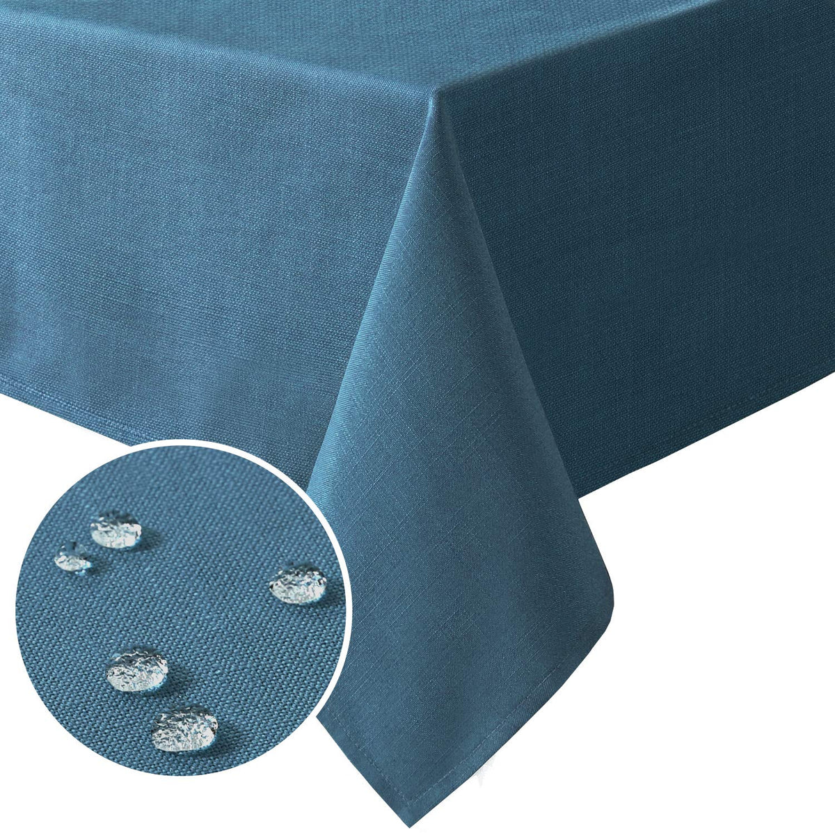 H.VERSAILTEX Linen Textured Table Cloths 60 x 120 Inch Premium Solid Tablecloth Spill-Proof Waterproof Table Cover for Dining Buffet Feature Extra Soft and Thick Fabric Wrinkle Free, Taupe