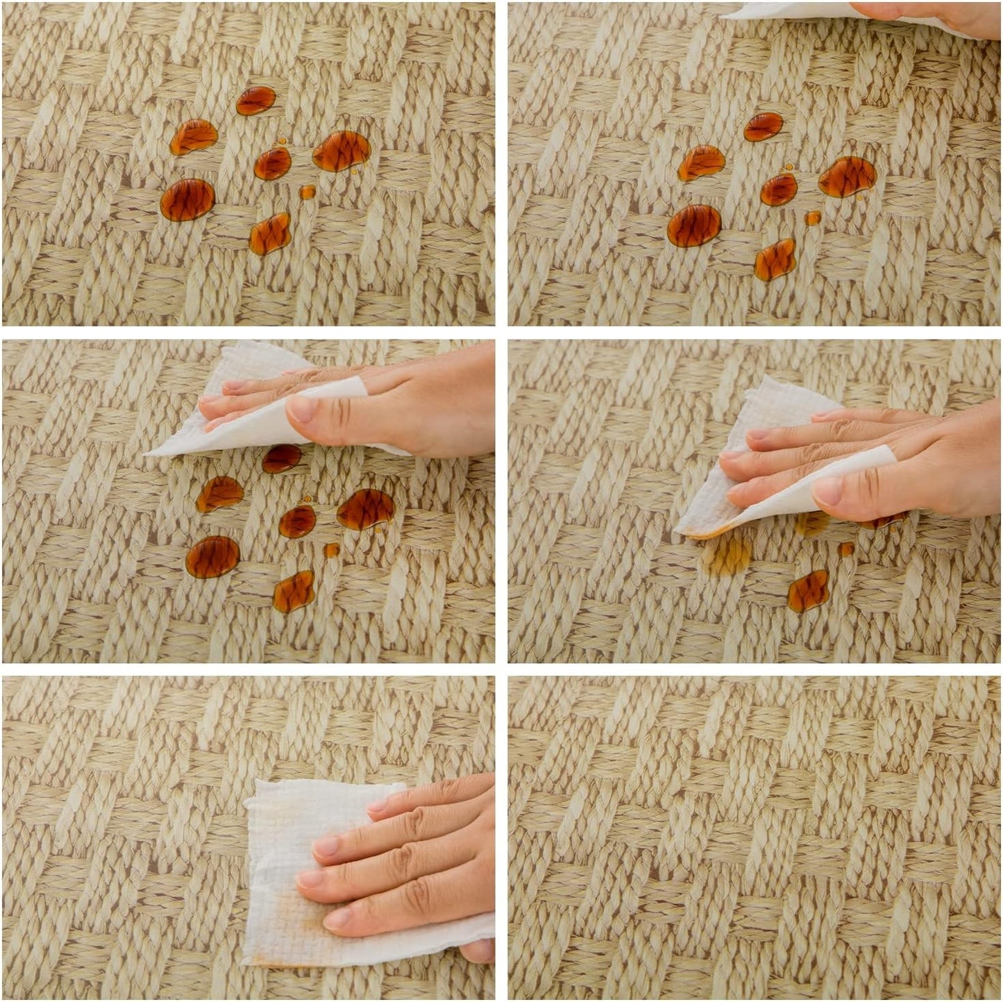 Pioggia Round Vinyl Fitted Tablecloth with Flannel Backing Elastic Table Cloth Waterproof Oil-Proof Plastic Table Cover Best for 45"-56" Round