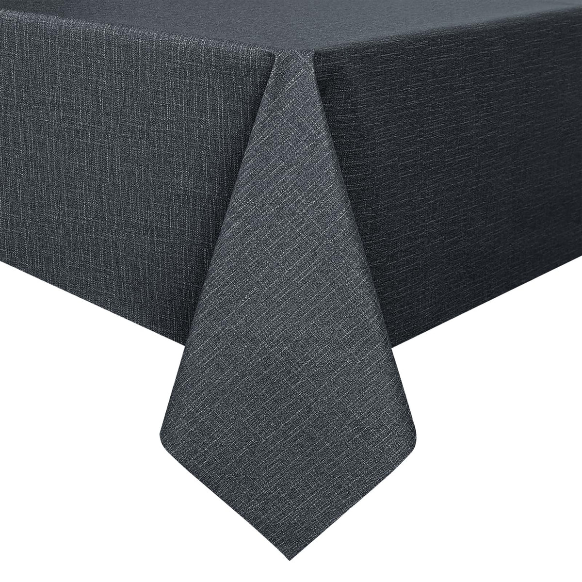 Romanstile 100% Waterproof PVC Tablecloth Rectangle, Outdoor Oil Spill Proof Stain Resistant Vinyl Table Cloth, Wipe Clean Plastic Table Covers for Kitchen/Dining/Parties - 54 x 78 Inch, Light Grey
