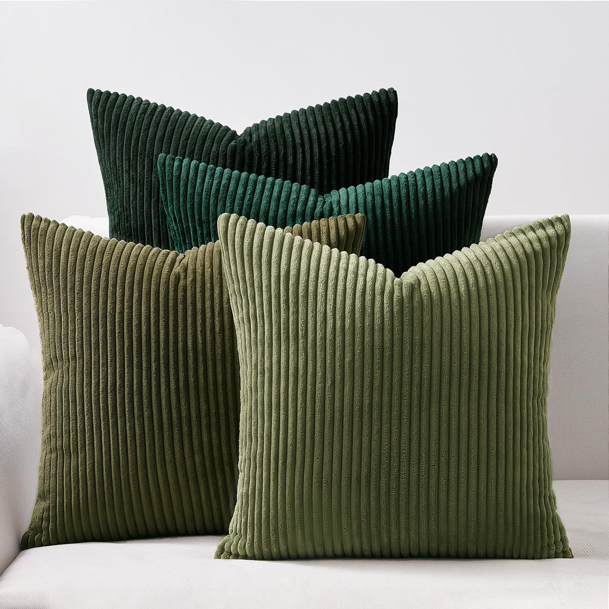 Topfinel Decorative Throw Pillow Covers Cushion Cases, Set of 4 Soft Velvet Modern Double-Sided Designs, Mix and Match for Boho Farmhouse Fall Home Decor (18x18 inch, Orange/Teal)