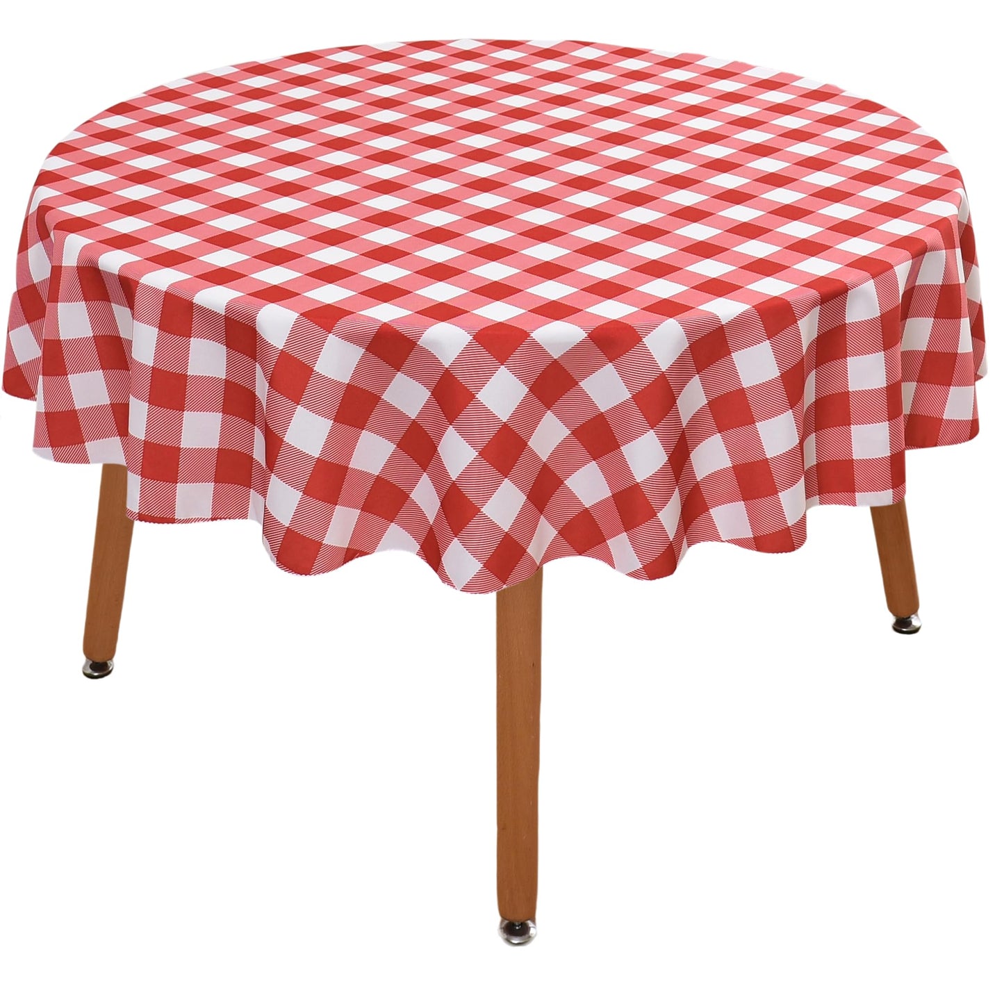 Waterproof Checkered Tablecloth Fabric - Rectangle 58x84 Inch Classic Gingham Buffalo Plaid Table Cloth for Indoor/Outdoor Use - Washable Table Cover for Kitchen, BBQs, and Parties