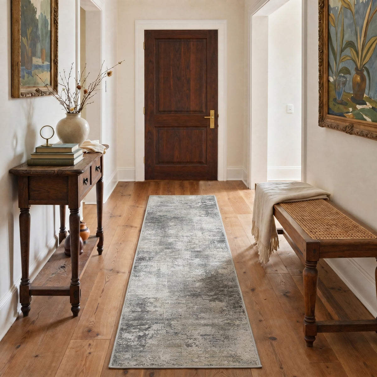 BEIMO 5x7 Green Abstract Area Rug, Washable Non-Slip for Bedroom | Soft Low-Pile Carpet, Lightweight and Easy to Vacuum, Sage Living Rooms, Dining Rooms, Bedrooms, and Home Offices