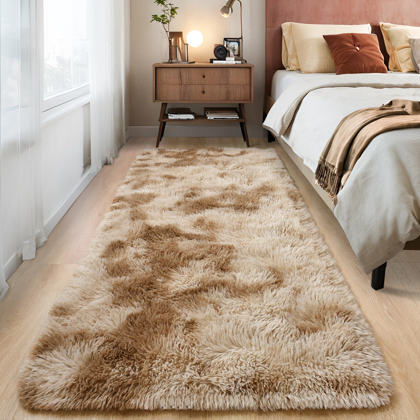 Area Rugs 9x12 for Living Room, Super Soft Fluffy Rugs for Bedroom | Modern Shaggy Rug Fuzzy Carpets for Kids, Plush Indoor Nursery Home Decor Rug with Non-Slip Bottom, Black