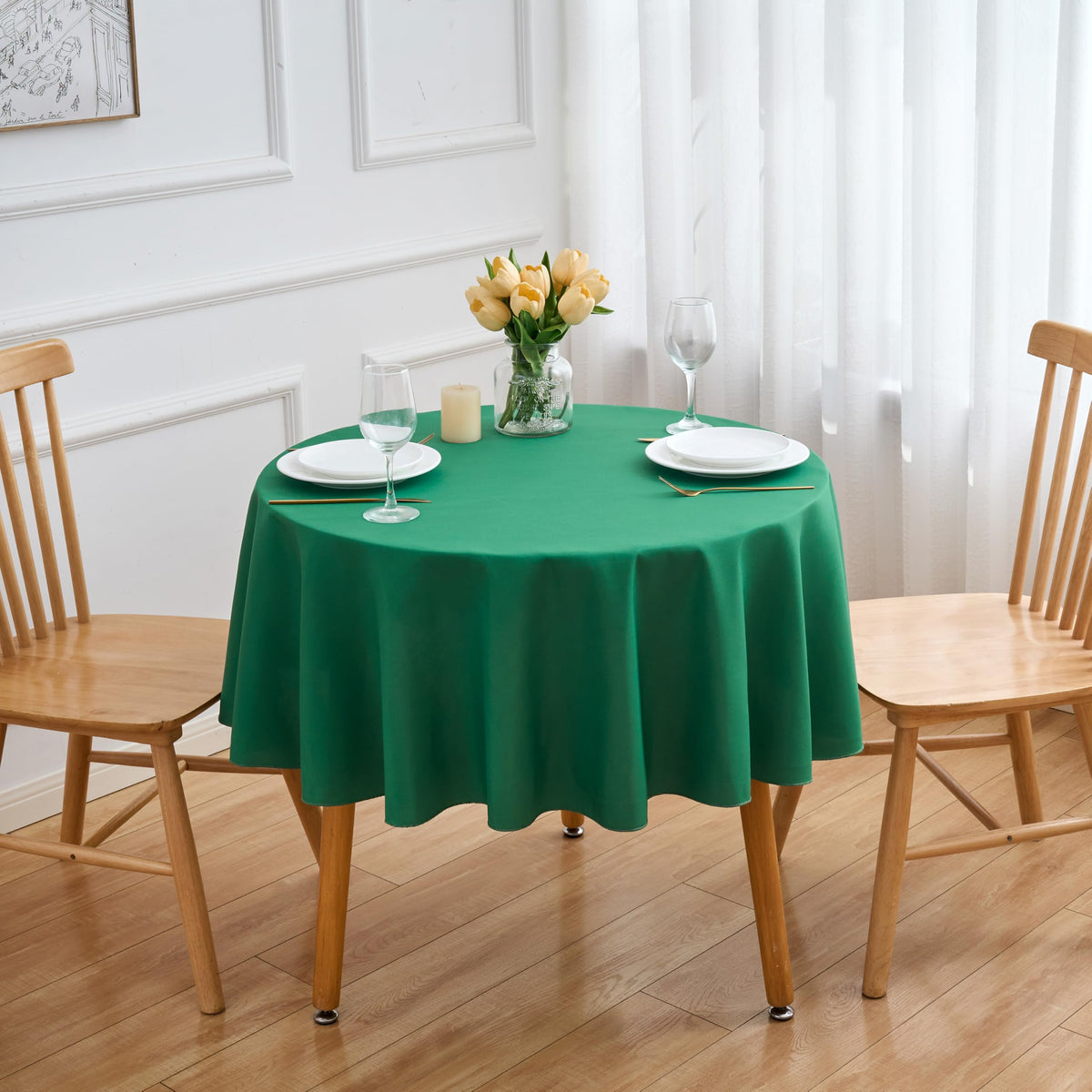 FINDYOU 10 Pack White Table Cloth Rectangle Table 60 x 102 Inch Tablecloths for 6 Foot Rectangle Tables. Stain and Winkle Resistant Polyester Washable White TableCloths for Parties Wedding Dining