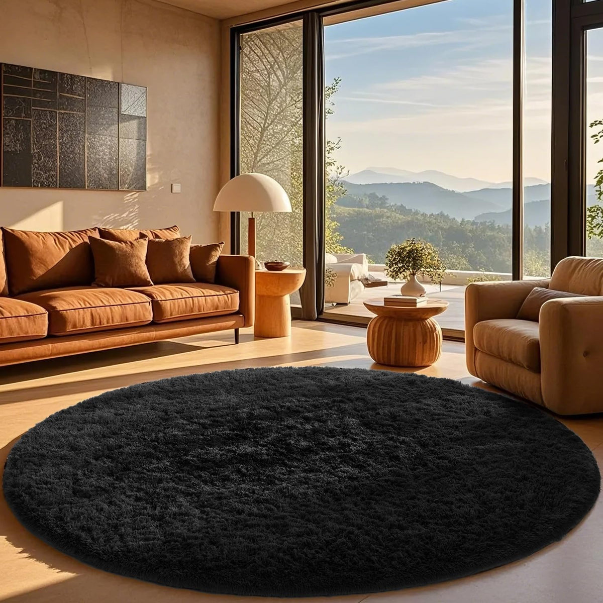 Ophanie Area Rugs for Living Room Bedroom, Washable Non-Slip Fluffy Soft Grey Shag Carpet, Indoor Floor Gray 4x6 Fuzzy Shaggy Living Room Plush Rug for Kids Home Dorm Decor Aesthetic