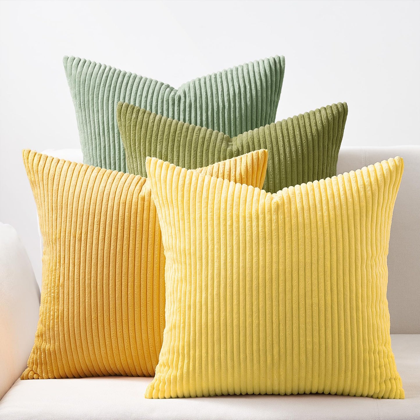 Topfinel Decorative Throw Pillow Covers Cushion Cases, Set of 4 Soft Velvet Modern Double-Sided Designs, Mix and Match for Boho Farmhouse Fall Home Decor (18x18 inch, Orange/Teal)