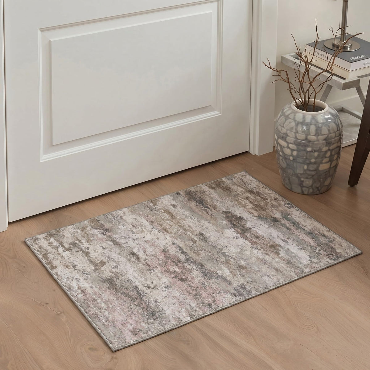 BEIMO 5x7 Green Abstract Area Rug, Washable Non-Slip for Bedroom | Soft Low-Pile Carpet, Lightweight and Easy to Vacuum, Sage Living Rooms, Dining Rooms, Bedrooms, and Home Offices