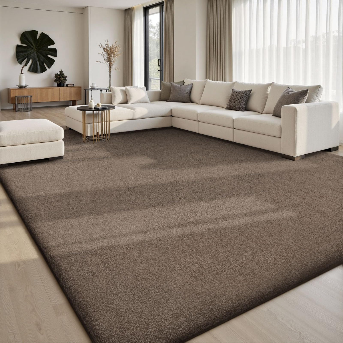 Sour Lemon Area Rugs 9x12 for Living Room Bedroom, Large Carpet Grey Rug | Washable, Non Slip, Big Soft Fluffy Plush Thick, Memory foam, Bedside Nersy Modern Area Rug for Playroom Kids Room
