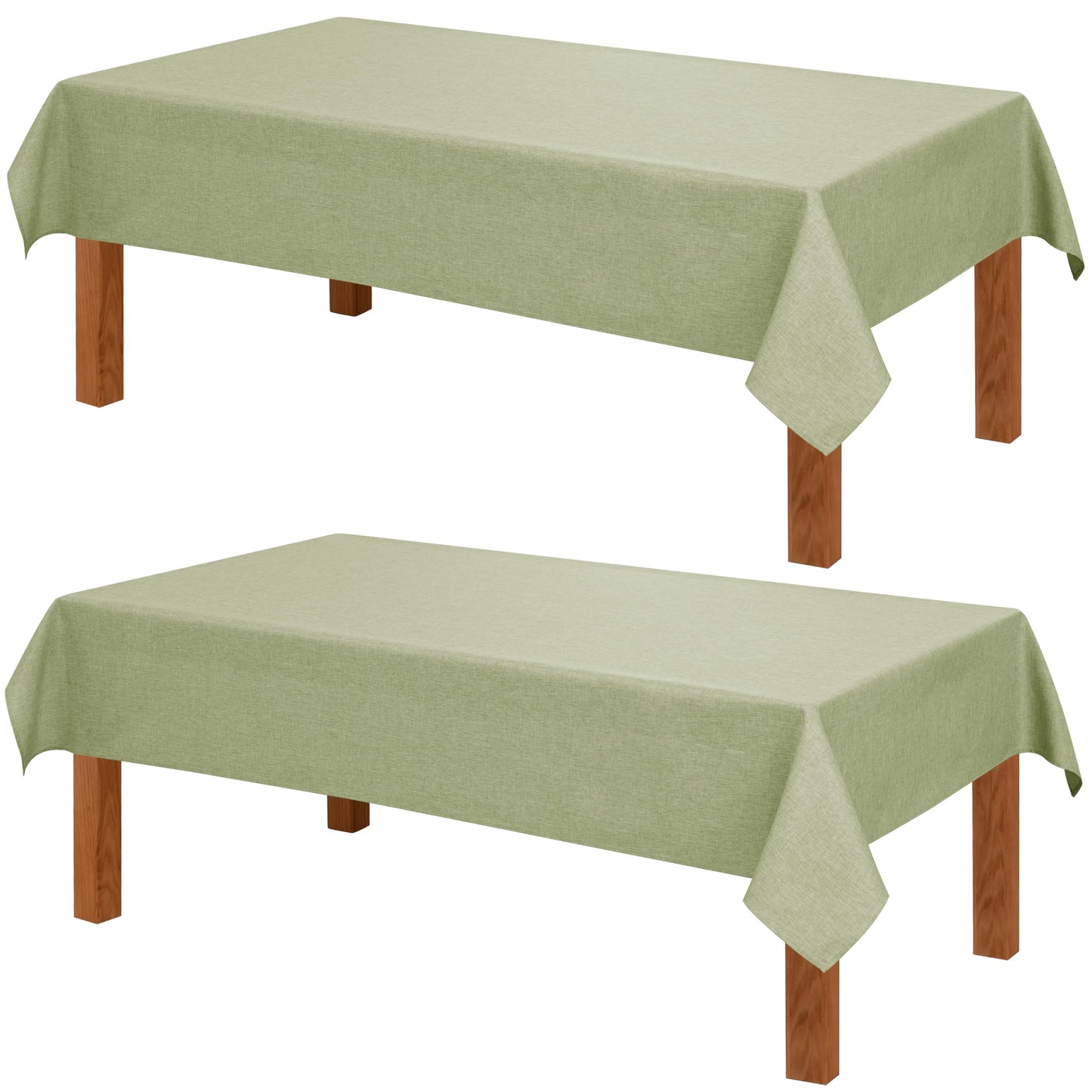 Beige Faux Linen Rectangle Tablecloth 60 x 102 Inch for Dining Room | Linen Texture Table Cover, Wrinkle and Stain Resistant, Durable and Washable Table Cloth for Kitchen Party Home Decor