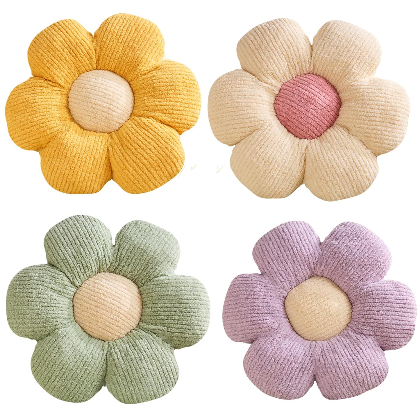 XIAIJIA Flower Pillow, Pink Daisy Throw Pillows, Flower Cushion 15.7 Inch | Decorative pillows, cute flower shaped pillow, flower pillows for bed, floral cushions, decor for bedroom, couch, sofa