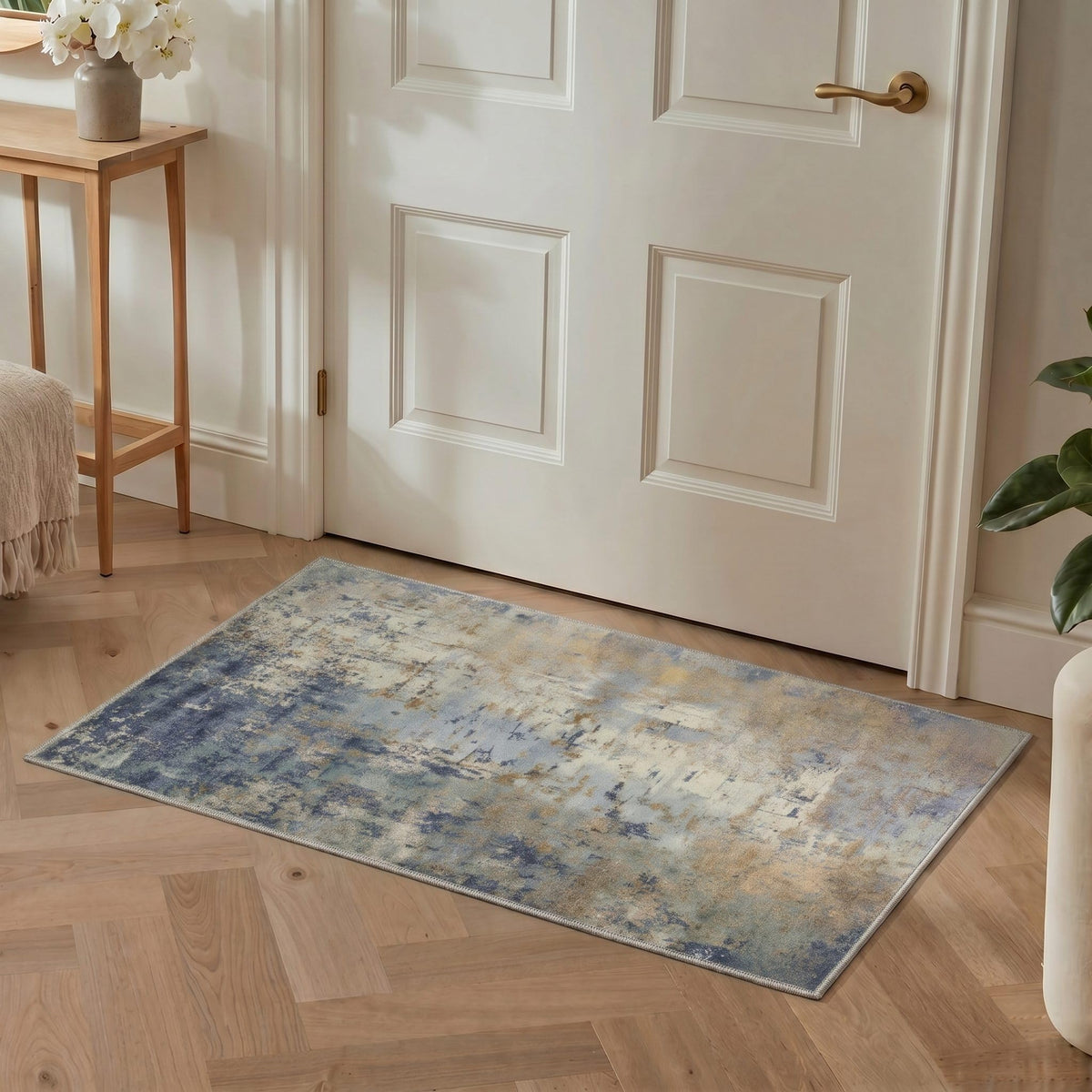 BEIMO 5x7 Green Abstract Area Rug, Washable Non-Slip for Bedroom | Soft Low-Pile Carpet, Lightweight and Easy to Vacuum, Sage Living Rooms, Dining Rooms, Bedrooms, and Home Offices