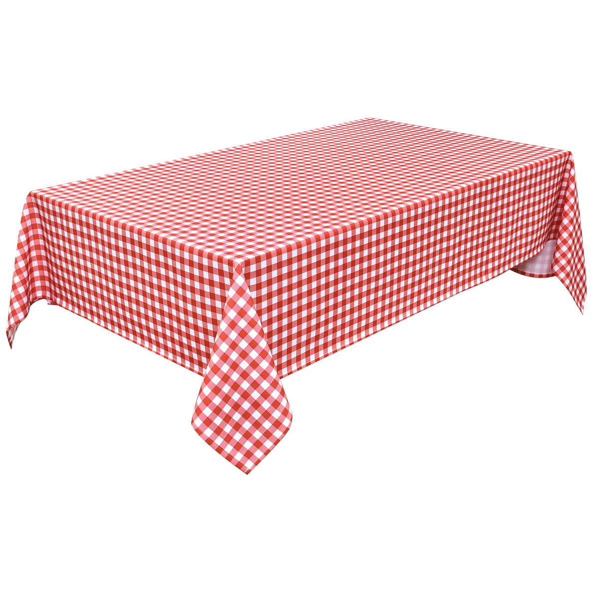 Waterproof Checkered Tablecloth Fabric - Rectangle 58x84 Inch Classic Gingham Buffalo Plaid Table Cloth for Indoor/Outdoor Use - Washable Table Cover for Kitchen, BBQs, and Parties
