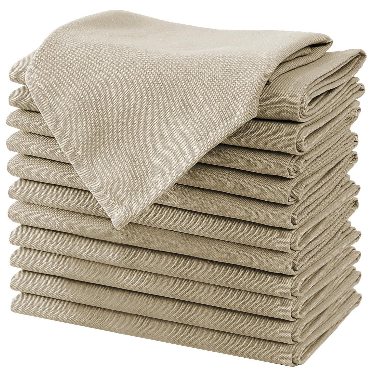 H.VERSAILTEX Linen Textured Table Cloths 60 x 120 Inch Premium Solid Tablecloth Spill-Proof Waterproof Table Cover for Dining Buffet Feature Extra Soft and Thick Fabric Wrinkle Free, Taupe