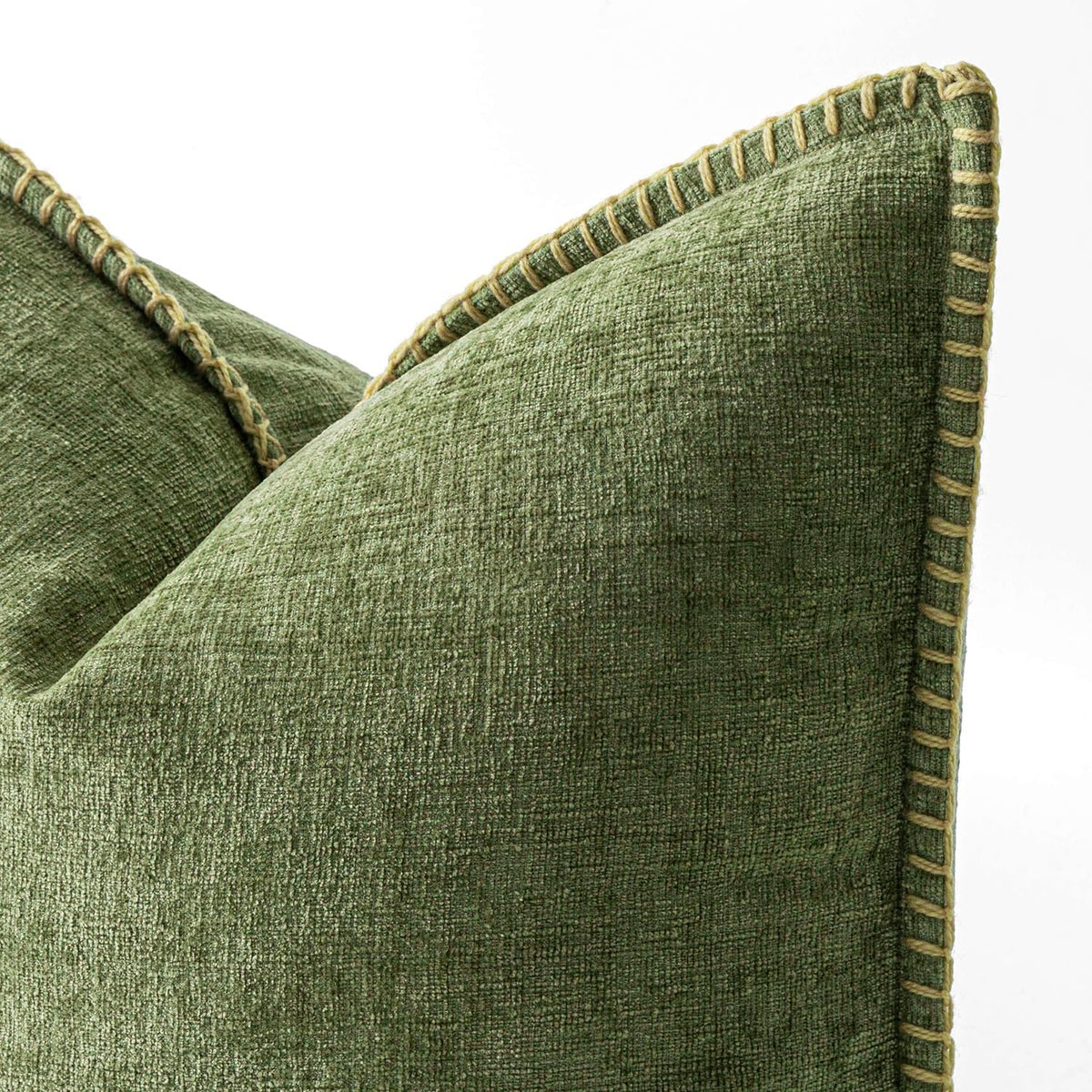 MIULEE Decorative Couch Throw Pillow Covers 18x18 Inch Sage Green 2 Pack | Farmhouse Pillow Covers with Stitched Edge, Soft Chenille Cushion Cases, for Sofa Bed Living Room Home Decor