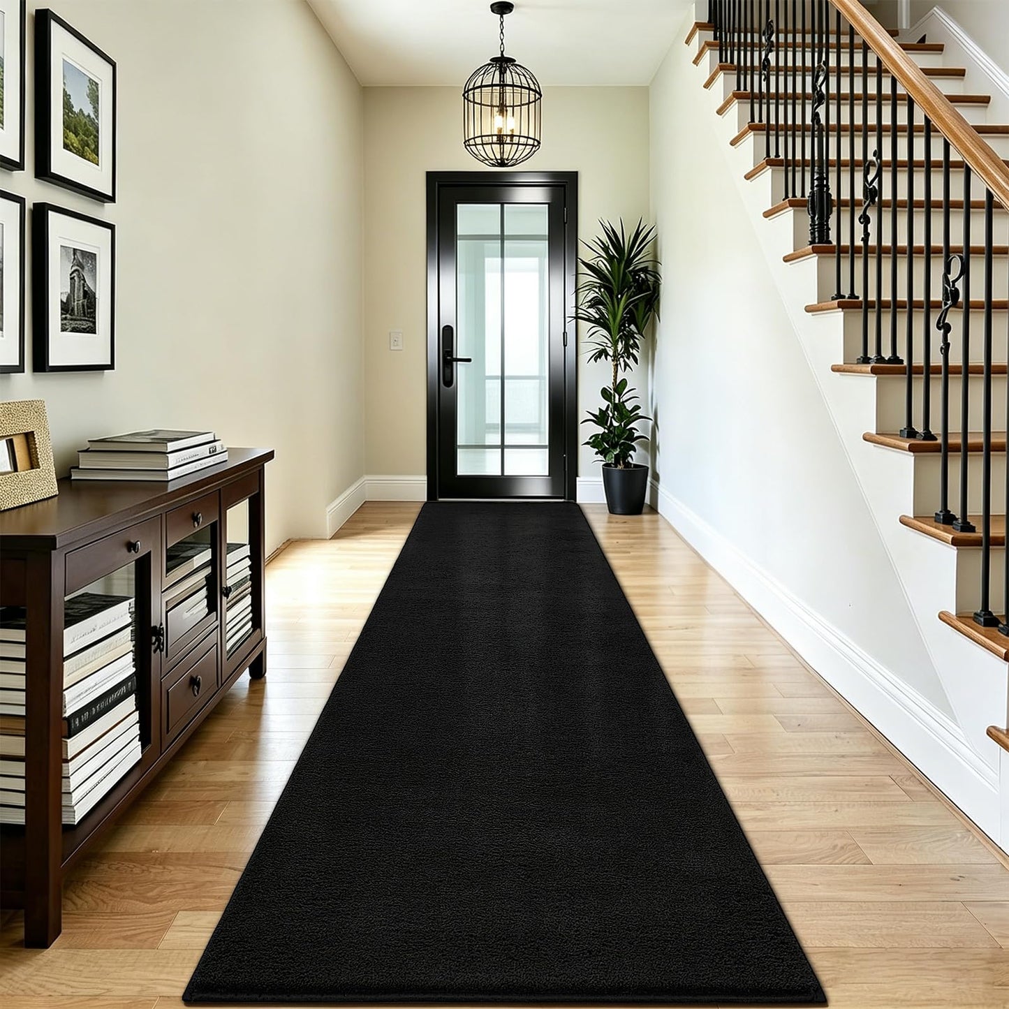 Vasofe Black Area Rugs for Living Room Bedroom, 4x6 Modern Memory Foam Rug | Thickened Throw Carpet, Super Soft Kids Boys Girls Rug, Non Slip Washable Carpets for Dorm Nursery Classroom Office Decor
