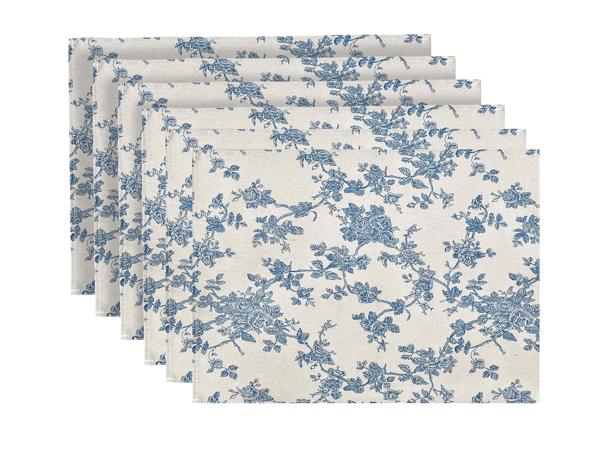 Pastoral Rectangle Tablecloth - 60 x 102 Inch Table Cloth - Washable Table Cover with Dust-Proof Wrinkle Resistant for Restaurant, Picnic, Indoor and Outdoor Dining, Floral (Dark Blue)