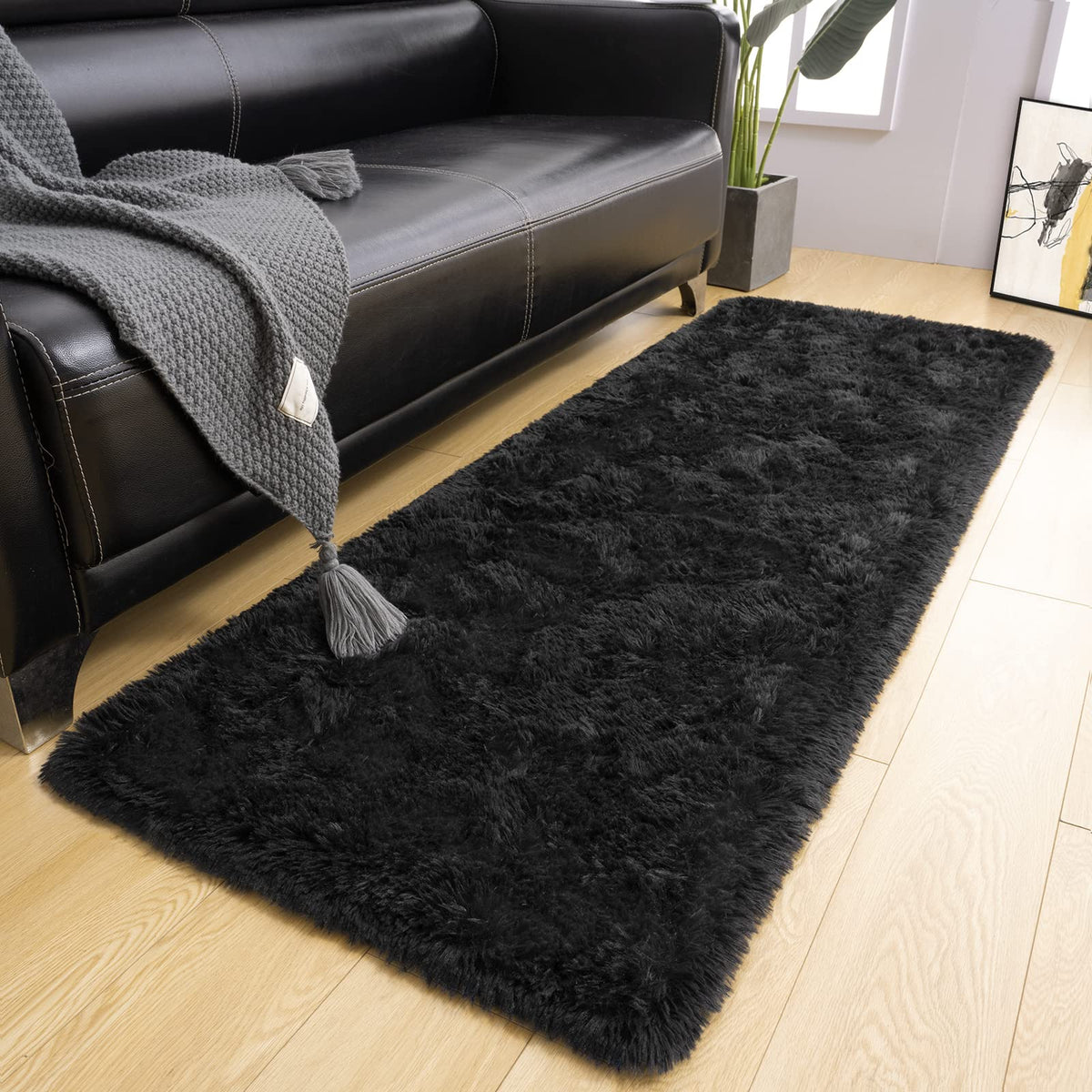 LOCHAS Area Rugs Fluffy Living Room Carpets for Kids Bedroom 6x9, Cream | Ultra Soft Indoor Modern Shaggy Rug for Dorm Nursery Boys Girls Home Decor