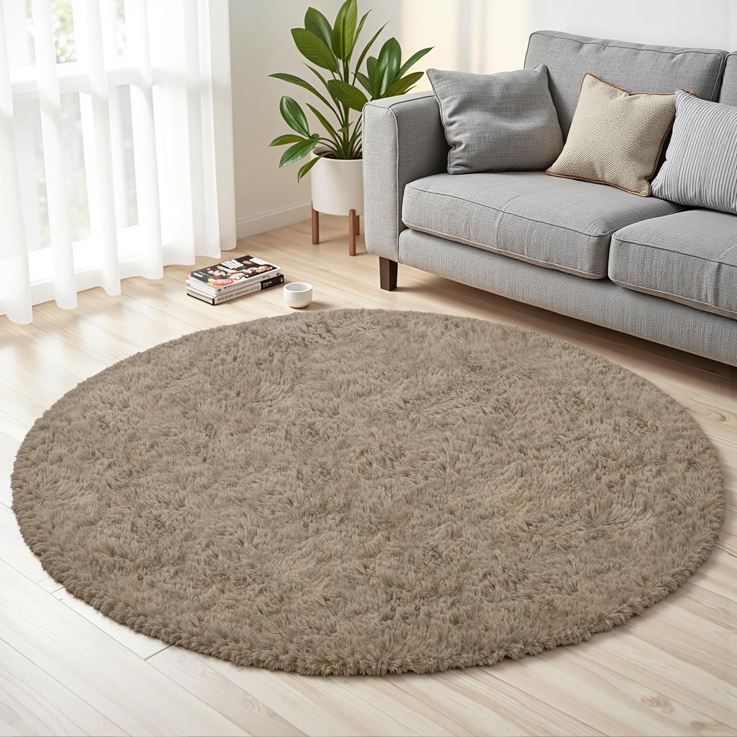 8x10 Area Rug for Living Room,Black Fluffy Shag Non-Slip Bedroom Rugs | Ultra Soft Large Fuzzy Plush Indoor Carpet，Washable Rugs for Bedroom Kids Nursery Office Dorm Modern Decor