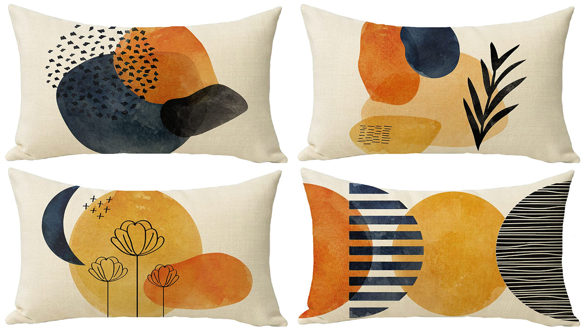 Life is Better at The Lake House Decorative 18x18 Throw Pillow Cover | Set of 4, Lakehouse Retro Paddle Boat Decoration, Summer Farmhouse Pillowcase Cushion Case Home Decor for Sofa Couch